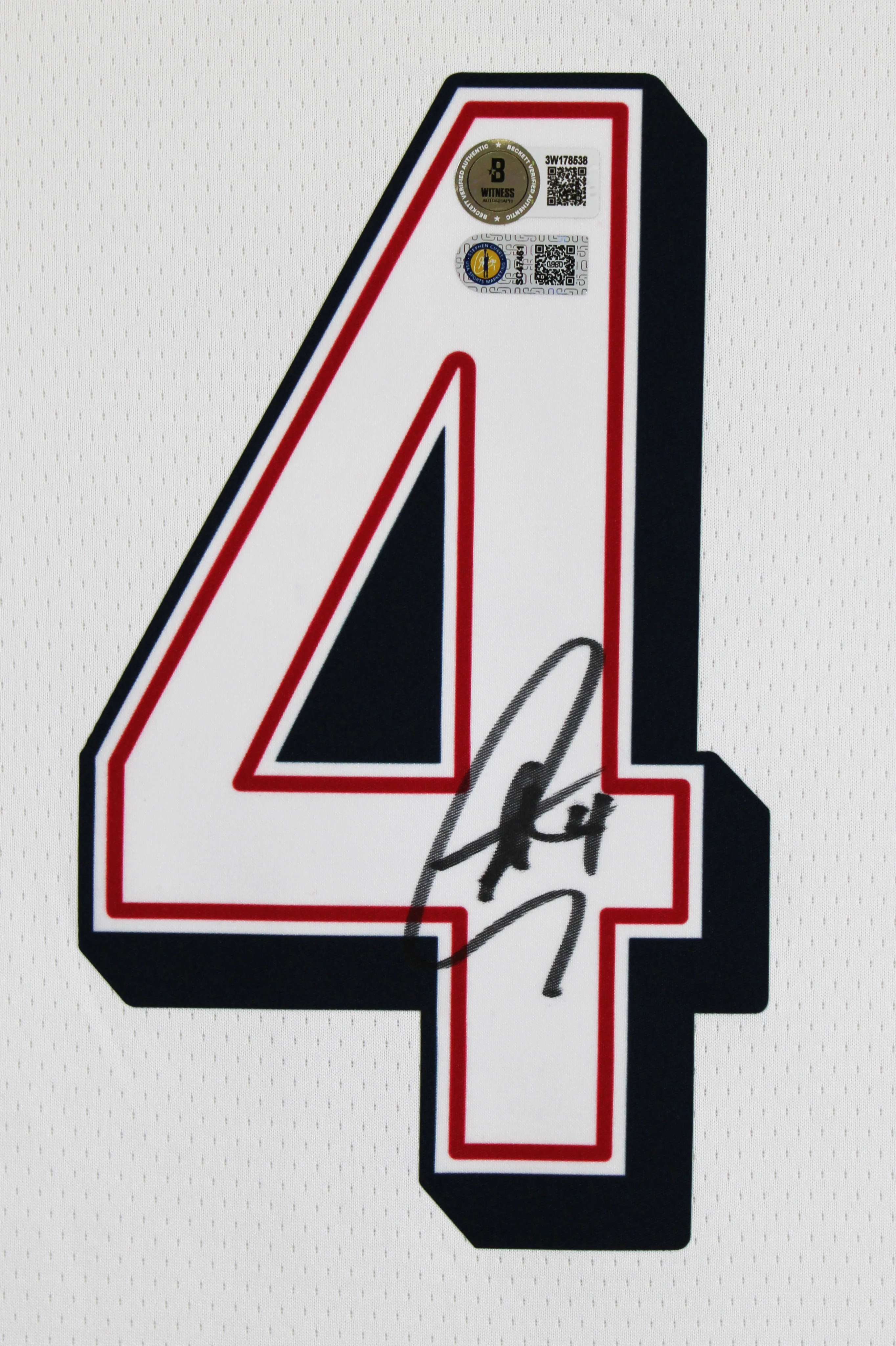 Warriors Stephen Curry Authentic Signed Team USA White Nike Swingman Jersey BAS - Image 4