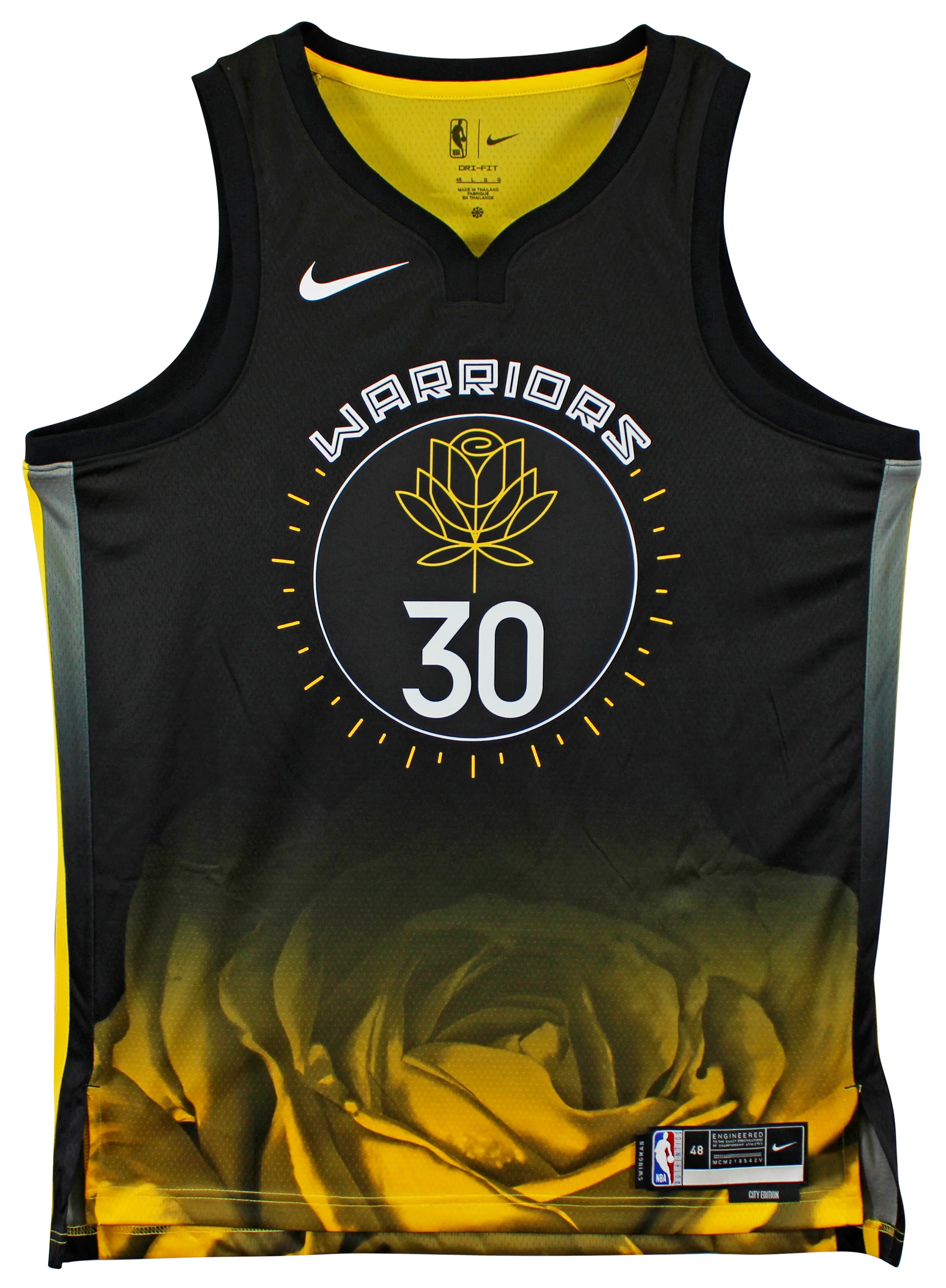 Warriors Stephen Curry "Chef Curry" Signed Black Nike Rose City Ed. Jersey BAS - Image 5