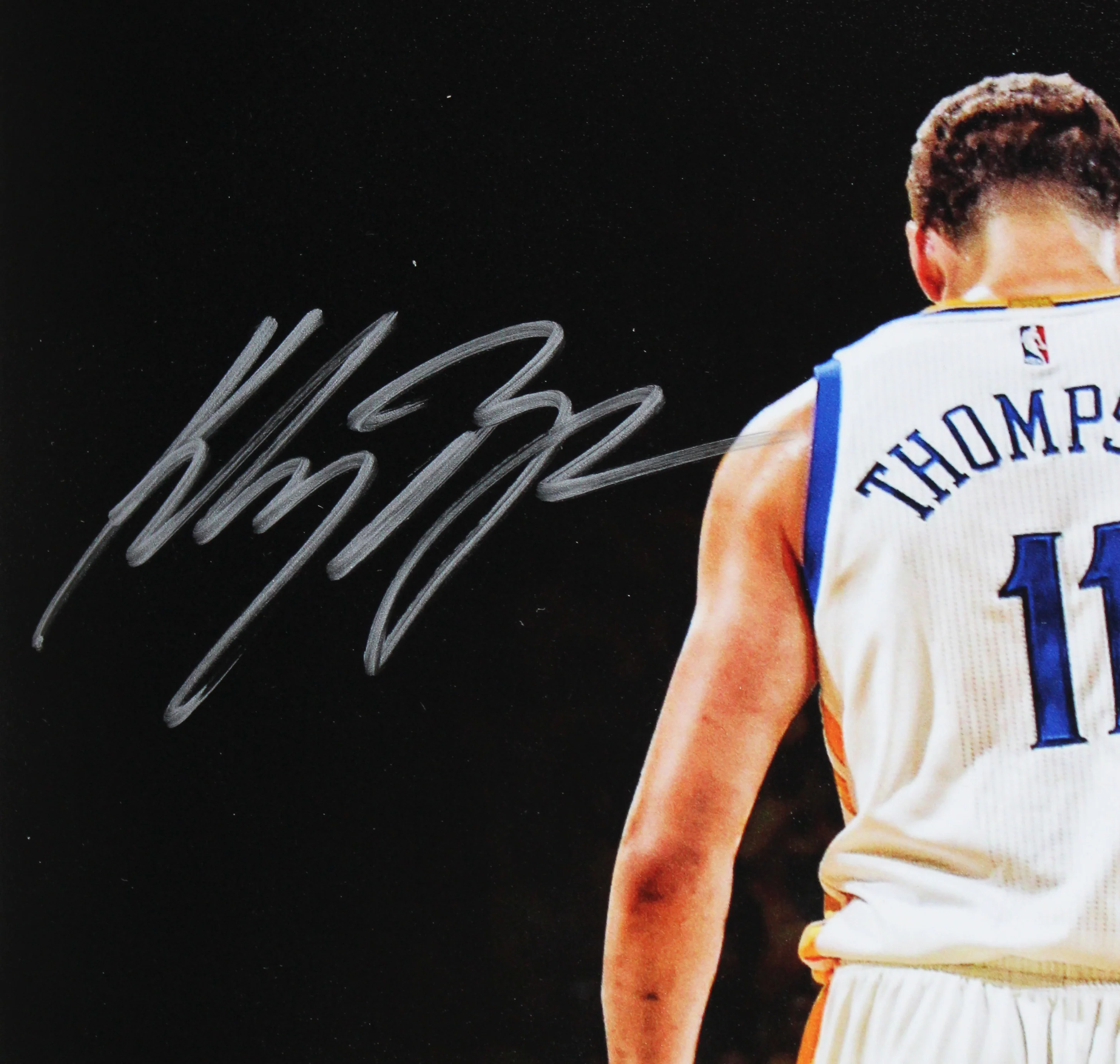 Warriors Stephen Curry, Kevin Durant & Klay Thompson Signed 16x20 Photo BAS - Image 3