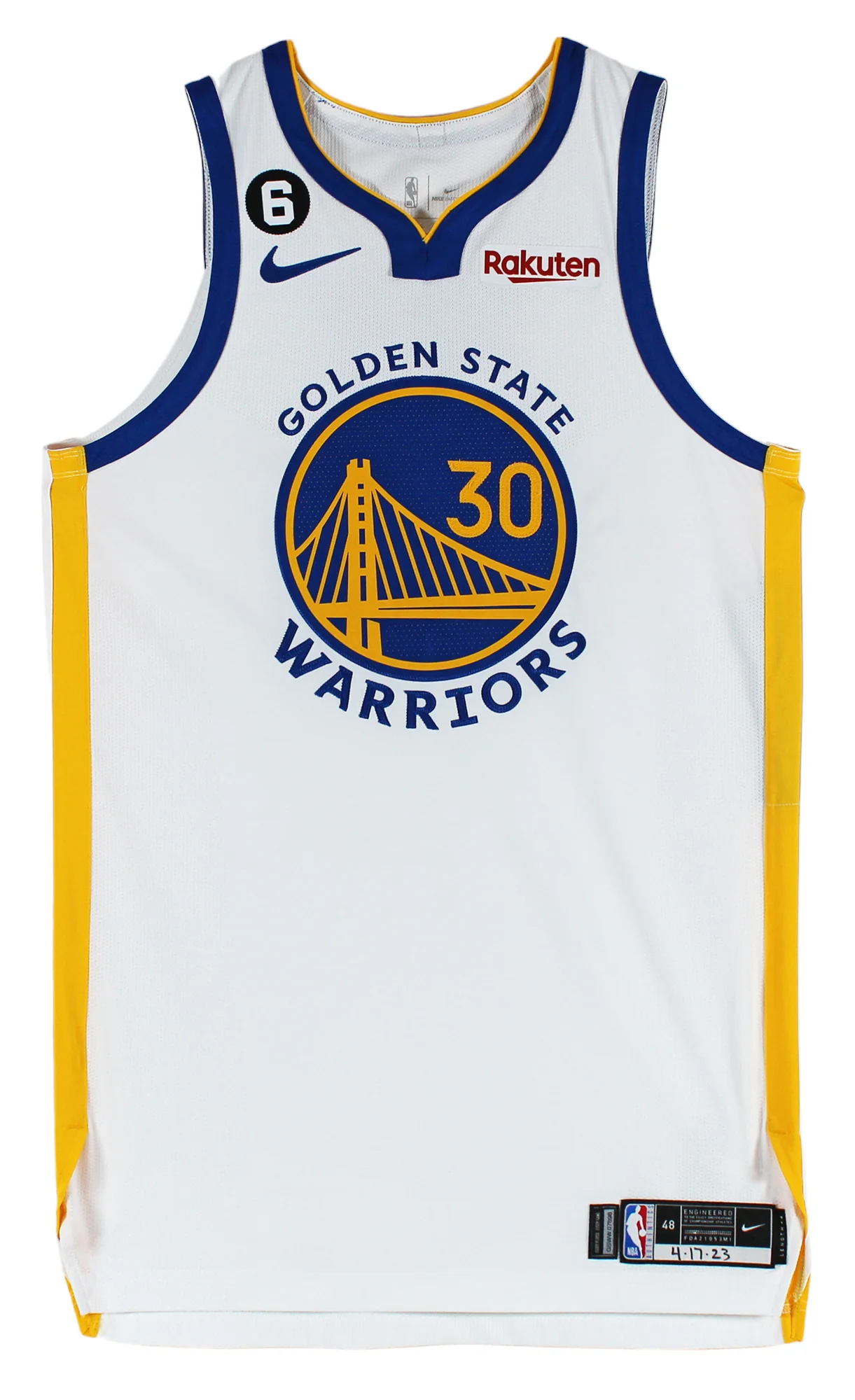 Warriors Stephen Curry Photo Matched 4/17/23 Game Worn White Nike Jersey NBA LOA - Image 5