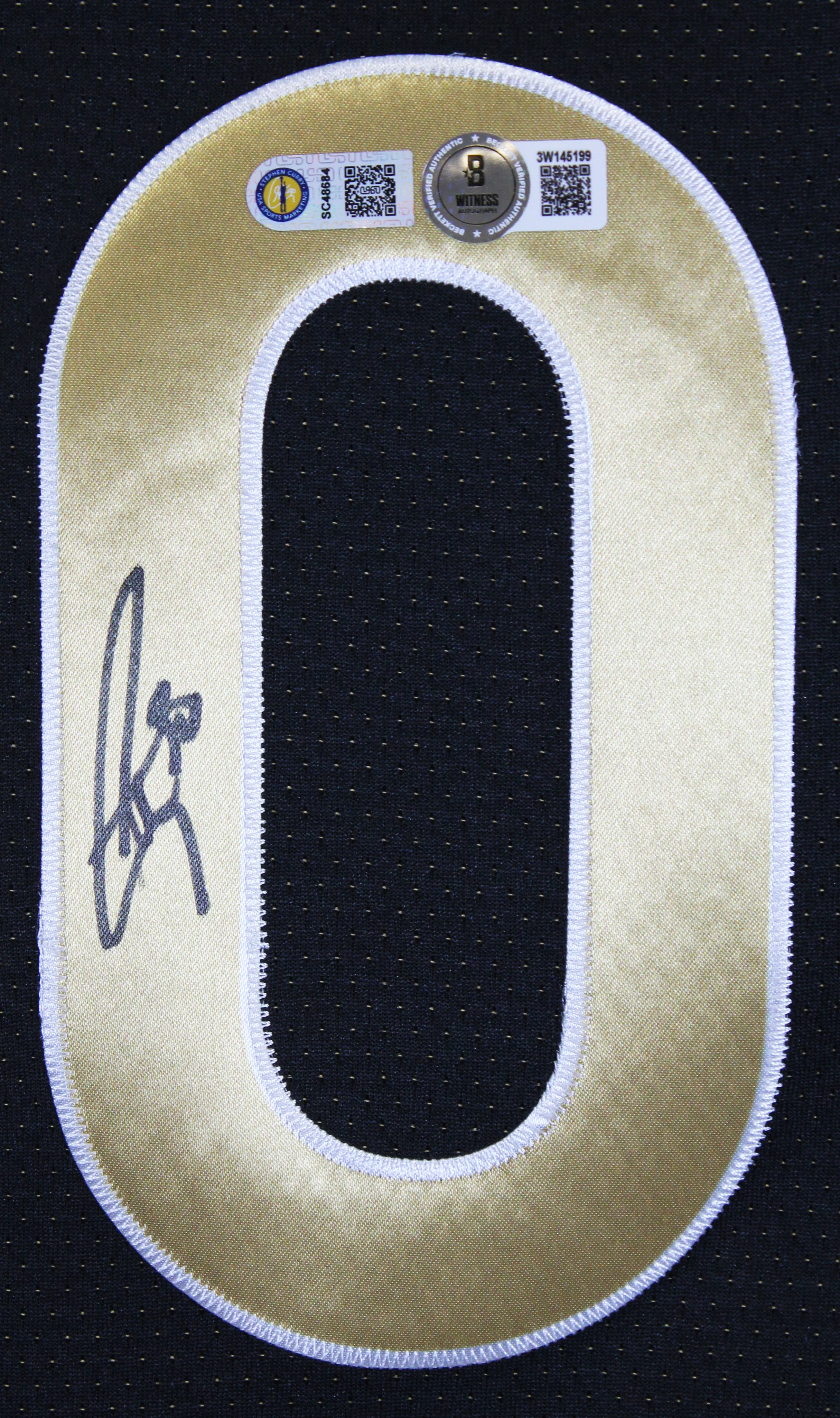 Warriors Stephen Curry Signed Black Jordan Brand Nike SC Edition Jersey BAS Wit - Image 4