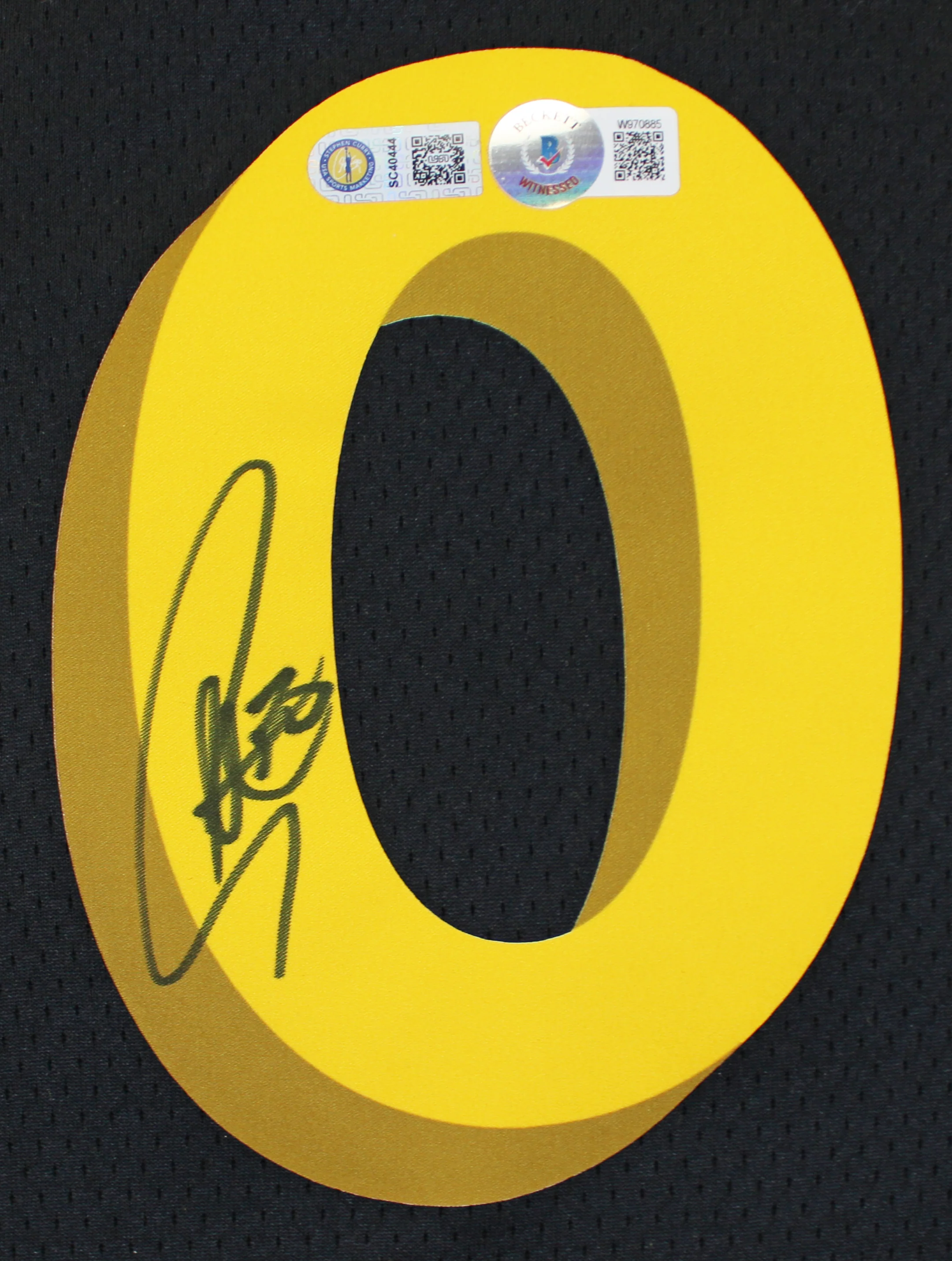 Warriors Stephen Curry Signed Black Nike 2023 City Edition Swingman Jersey BAS W - Image 4