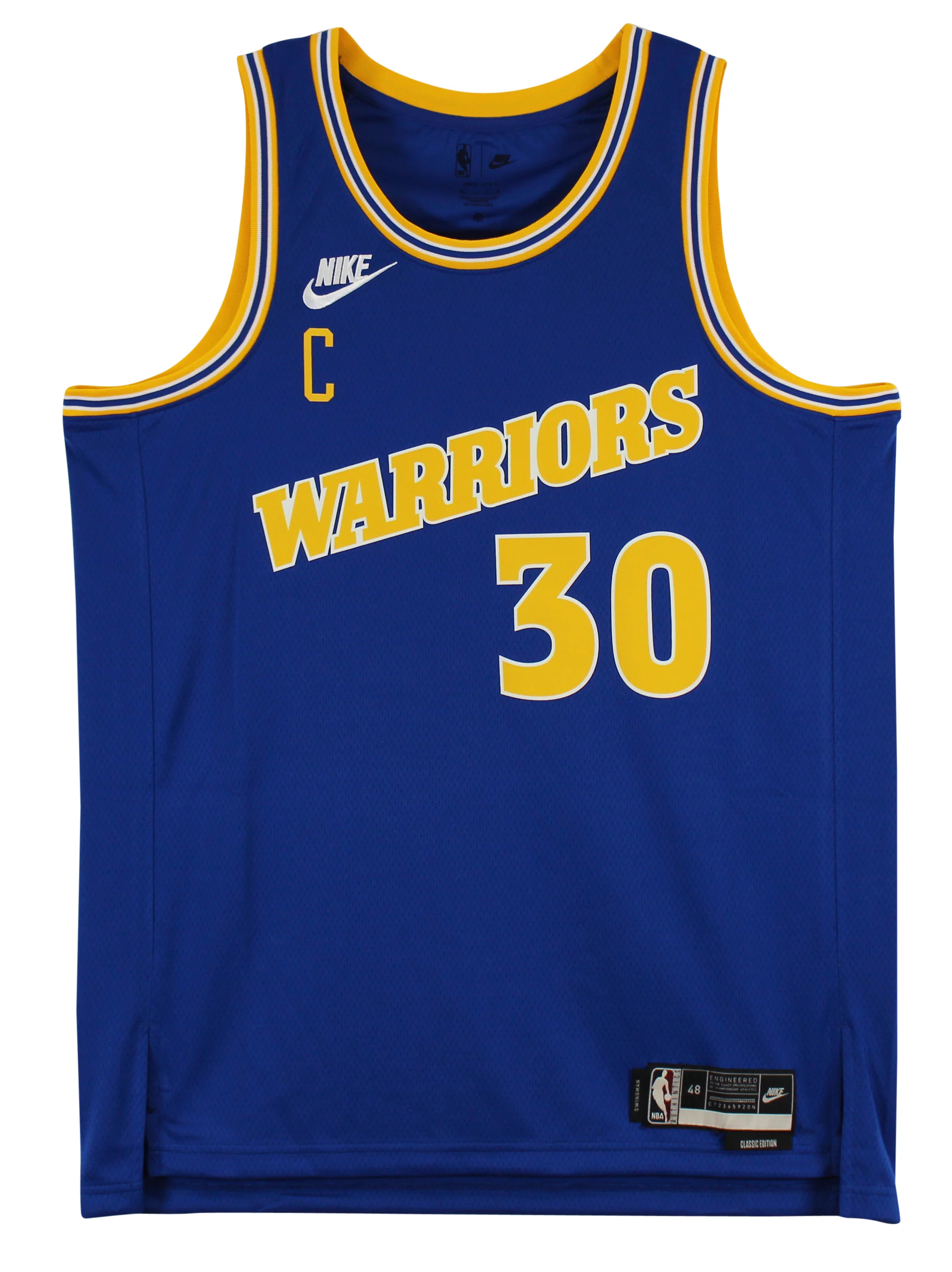 Warriors Stephen Curry Signed Blue Nike Classics Edition Swingman Jersey JSA 2 - Image 4