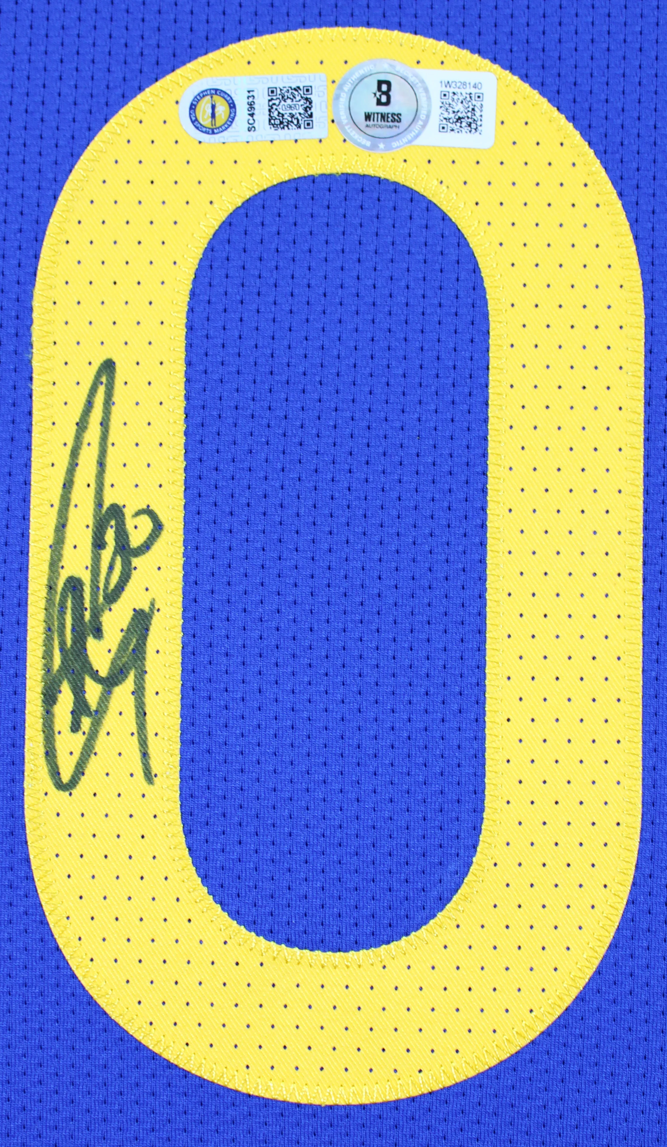 Warriors Stephen Curry Signed Blue Nike Icon Edition Authentic Jersey BAS Wit - Image 4
