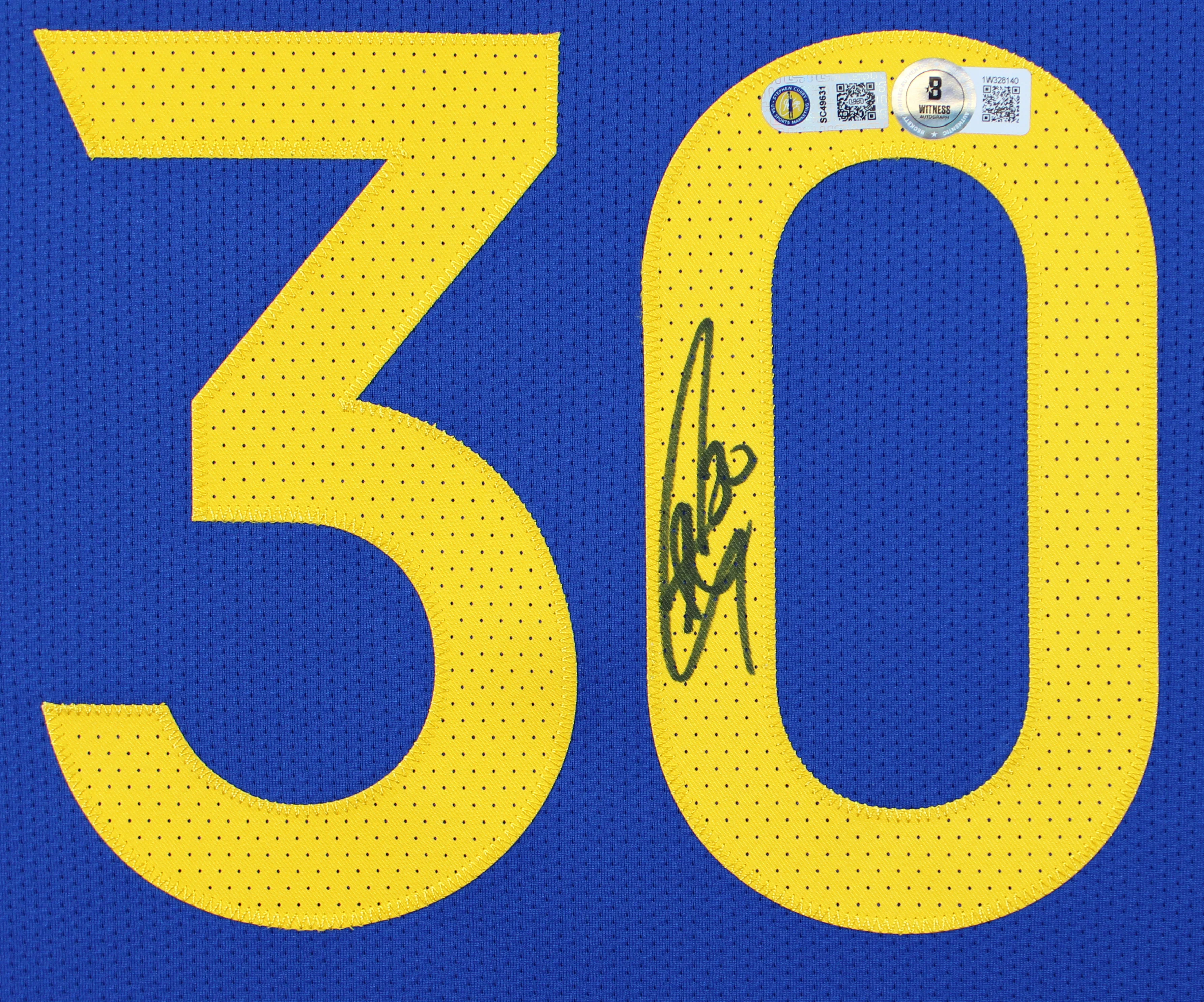 Warriors Stephen Curry Signed Blue Nike Icon Edition Authentic Jersey BAS Wit - Image 5