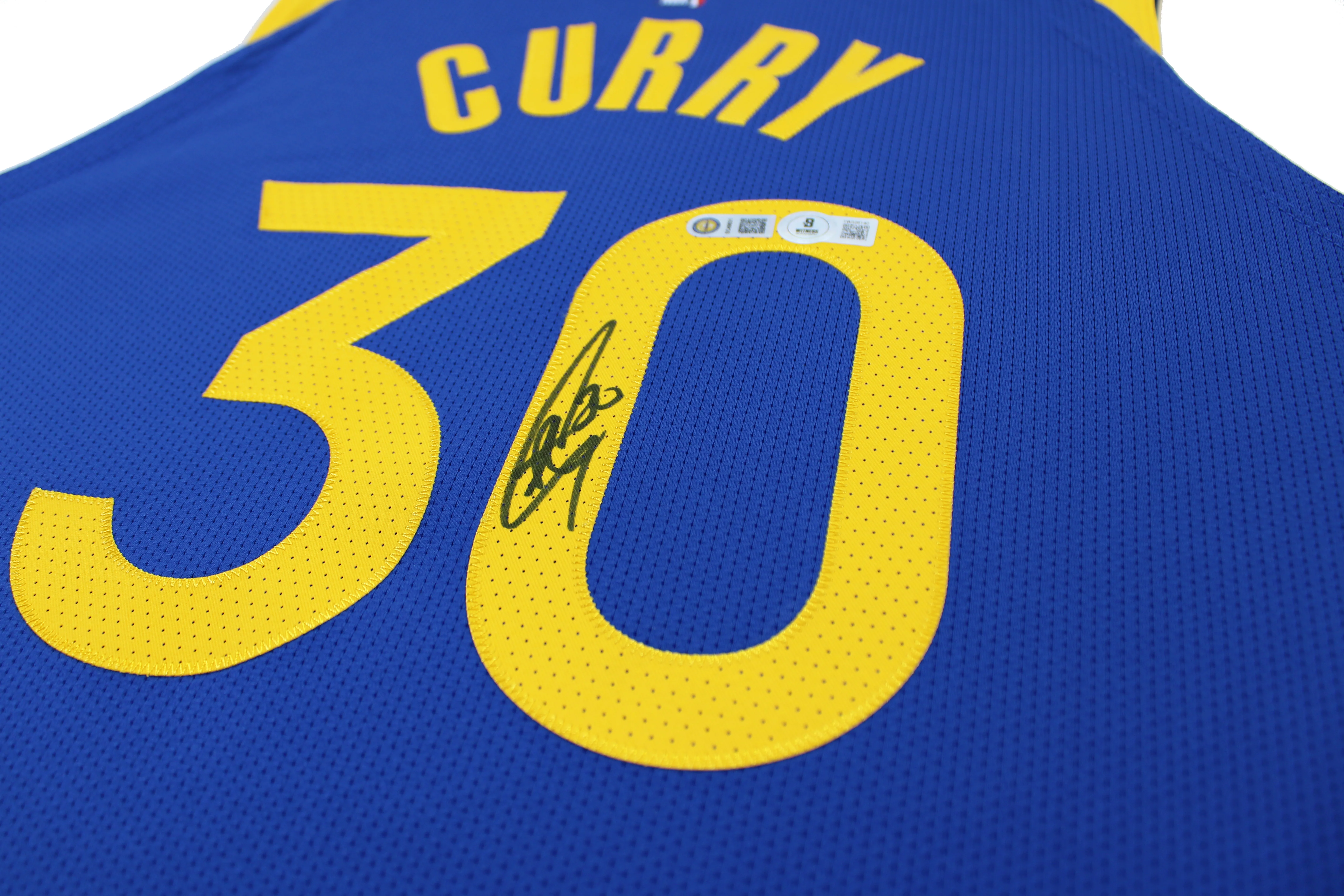 Warriors Stephen Curry Signed Blue Nike Icon Edition Authentic Jersey BAS Wit - Image 8