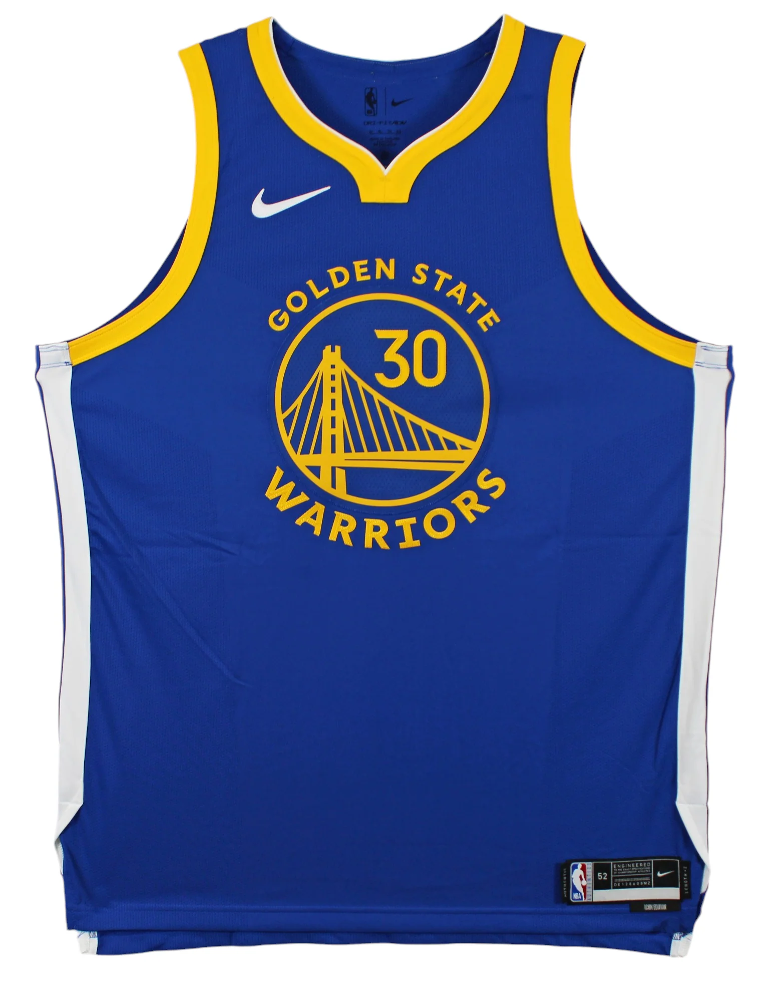 Warriors Stephen Curry Signed Blue Nike Icon Edition Authentic Jersey BAS Wit - Image 9