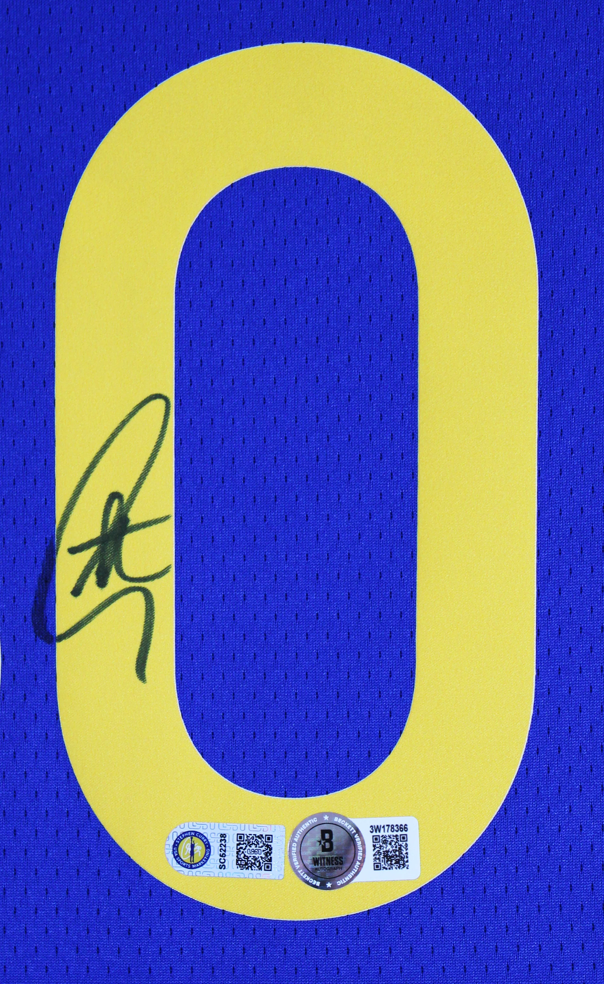 Warriors Stephen Curry Signed Blue Nike Icon Edition Swingman Jersey BAS - Image 4