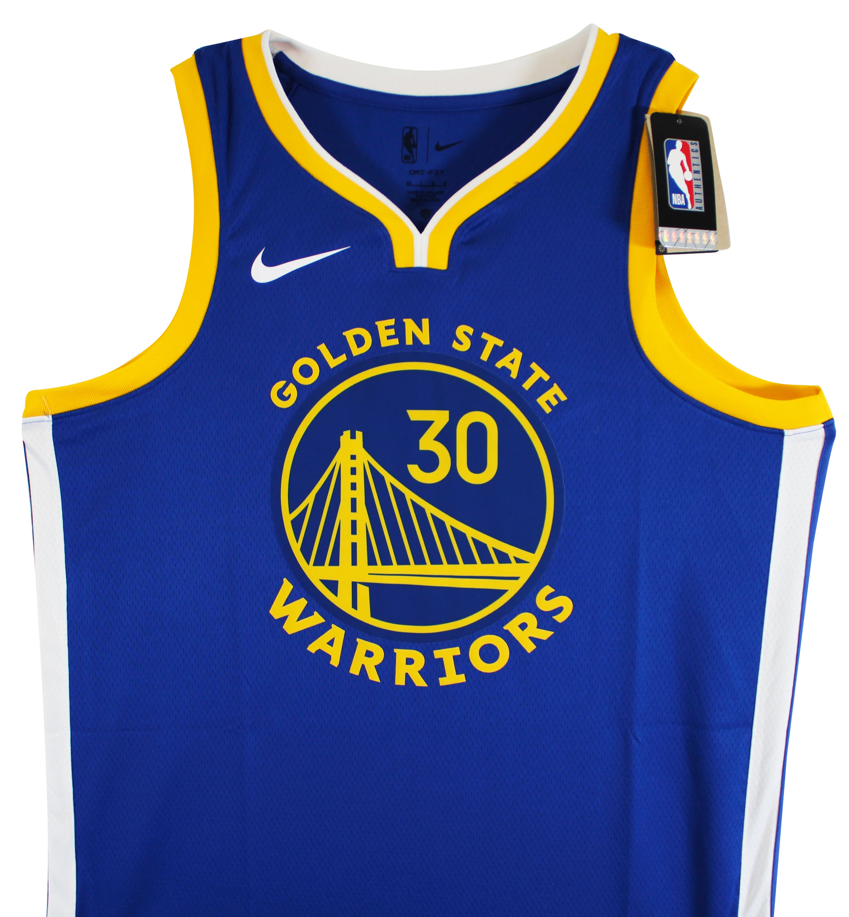 Warriors Stephen Curry Signed Blue Nike Icon Edition Swingman Jersey BAS - Image 6