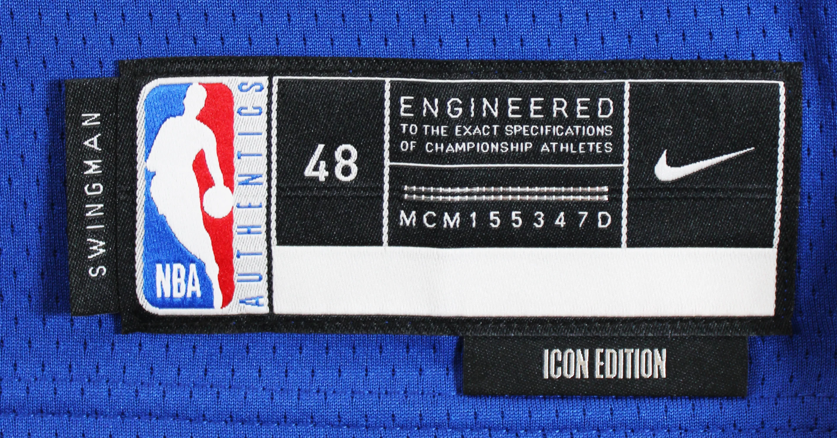 Warriors Stephen Curry Signed Blue Nike Icon Edition Swingman Jersey BAS - Image 7