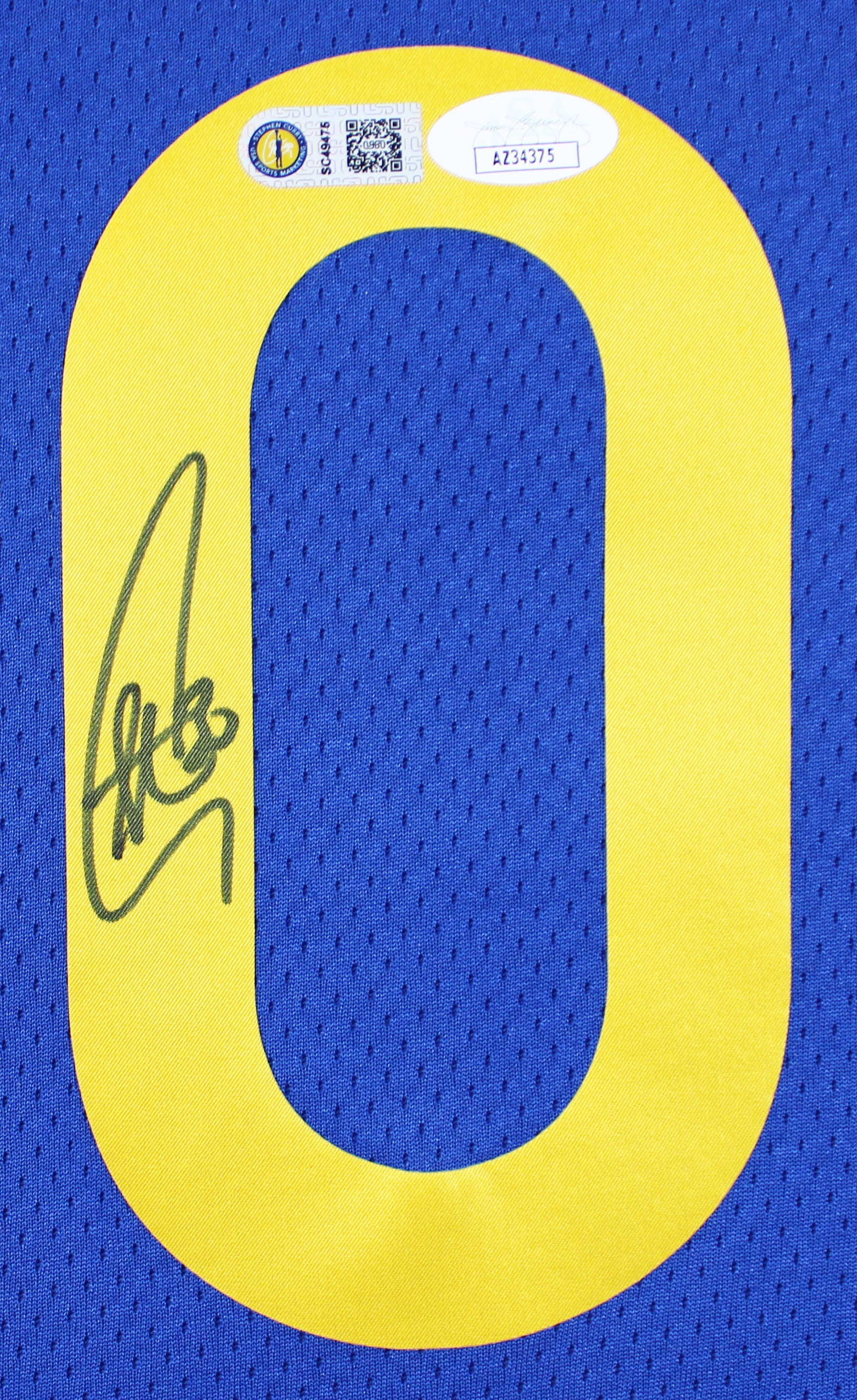Warriors Stephen Curry Signed Blue Nike Icon Edition Swingman Jersey JSA - Image 3