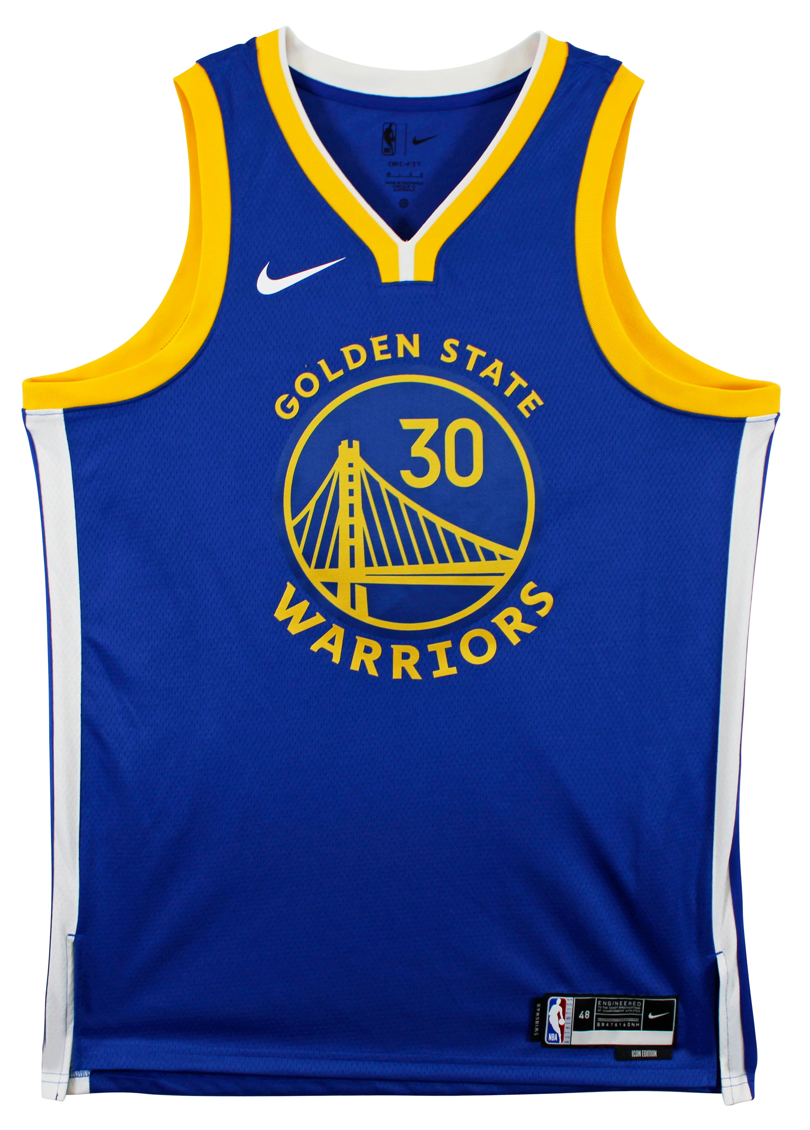 Warriors Stephen Curry Signed Blue Nike Icon Edition Swingman Jersey JSA - Image 4