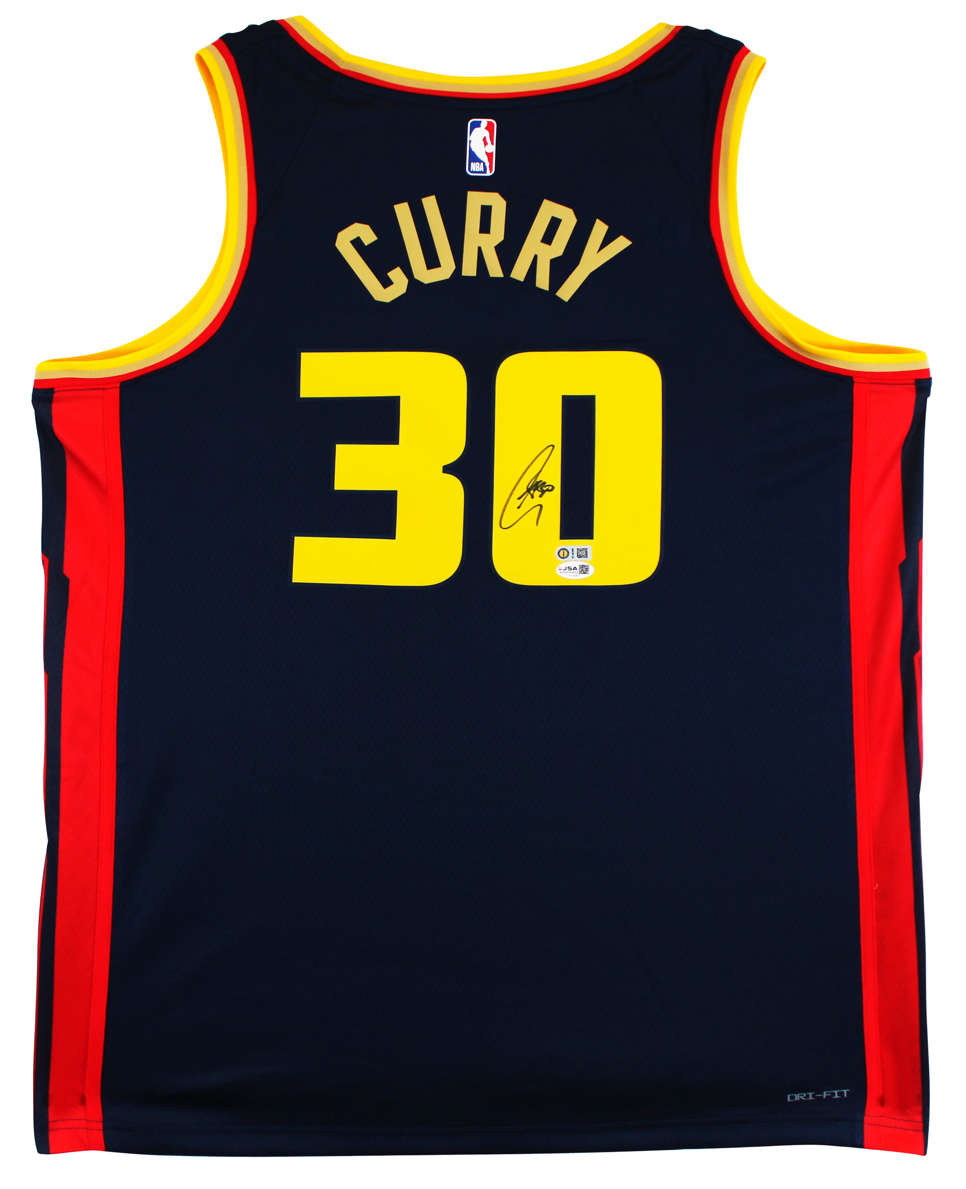 Warriors Stephen Curry Signed Navy Blue Nike 2024 City Swingman Jersey JSA - Image 3