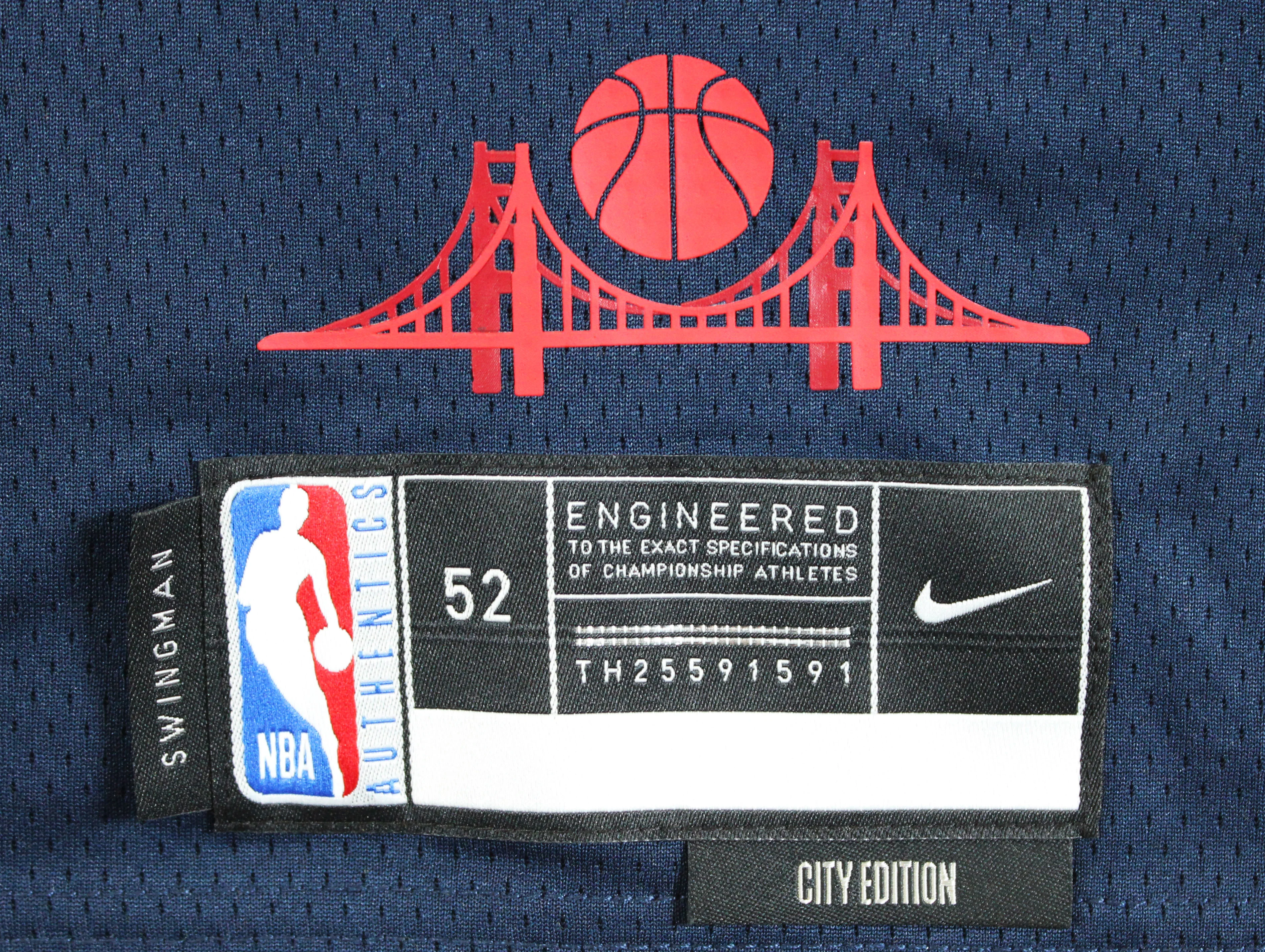 Warriors Stephen Curry Signed Navy Blue Nike 2024 City Swingman Jersey JSA - Image 7