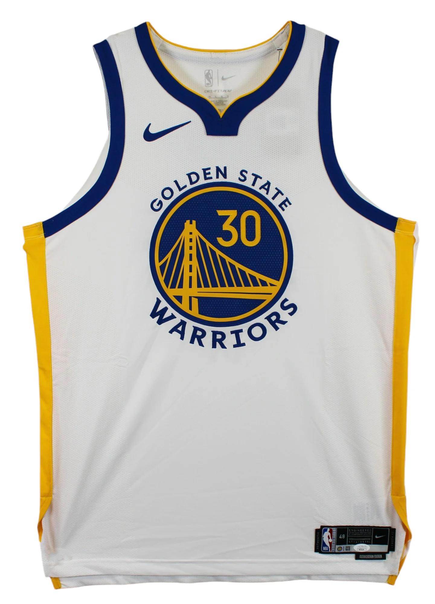 Warriors Stephen Curry Signed White Nike Association Ed Authentic Jersey JSA 1 - Image 7