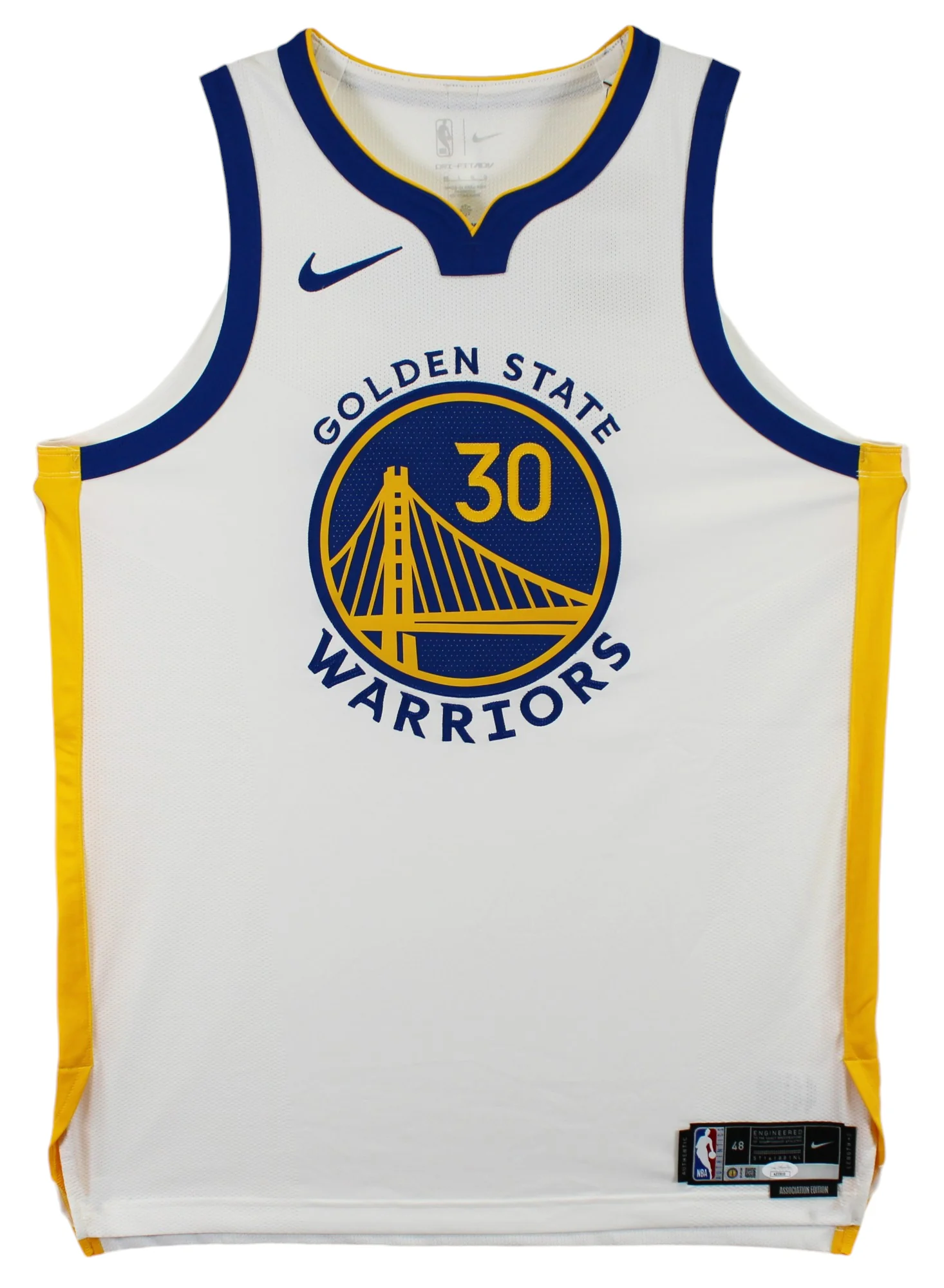 Warriors Stephen Curry Signed White Nike Association Ed Authentic Jersey JSA 2 - Image 7