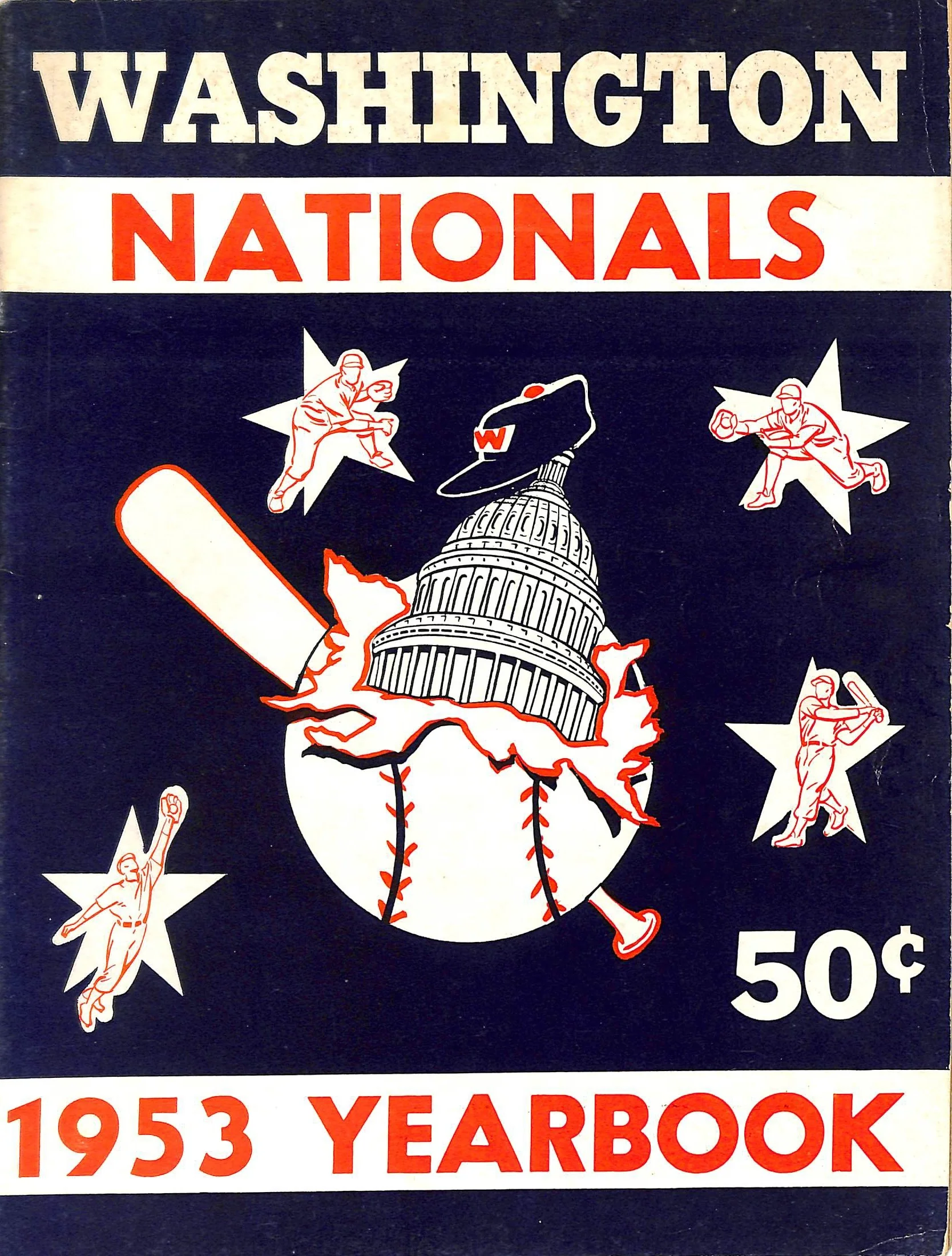 Washington Nationals 1953 Official Yearbook Program Unsigned - Image 2