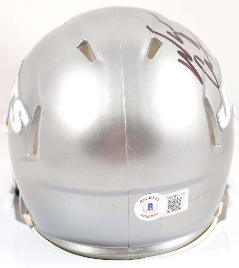 Wayne Chrebet Autographed New York Jets Flash Speed Mini Helmet - Beckett W Holo - Image 3