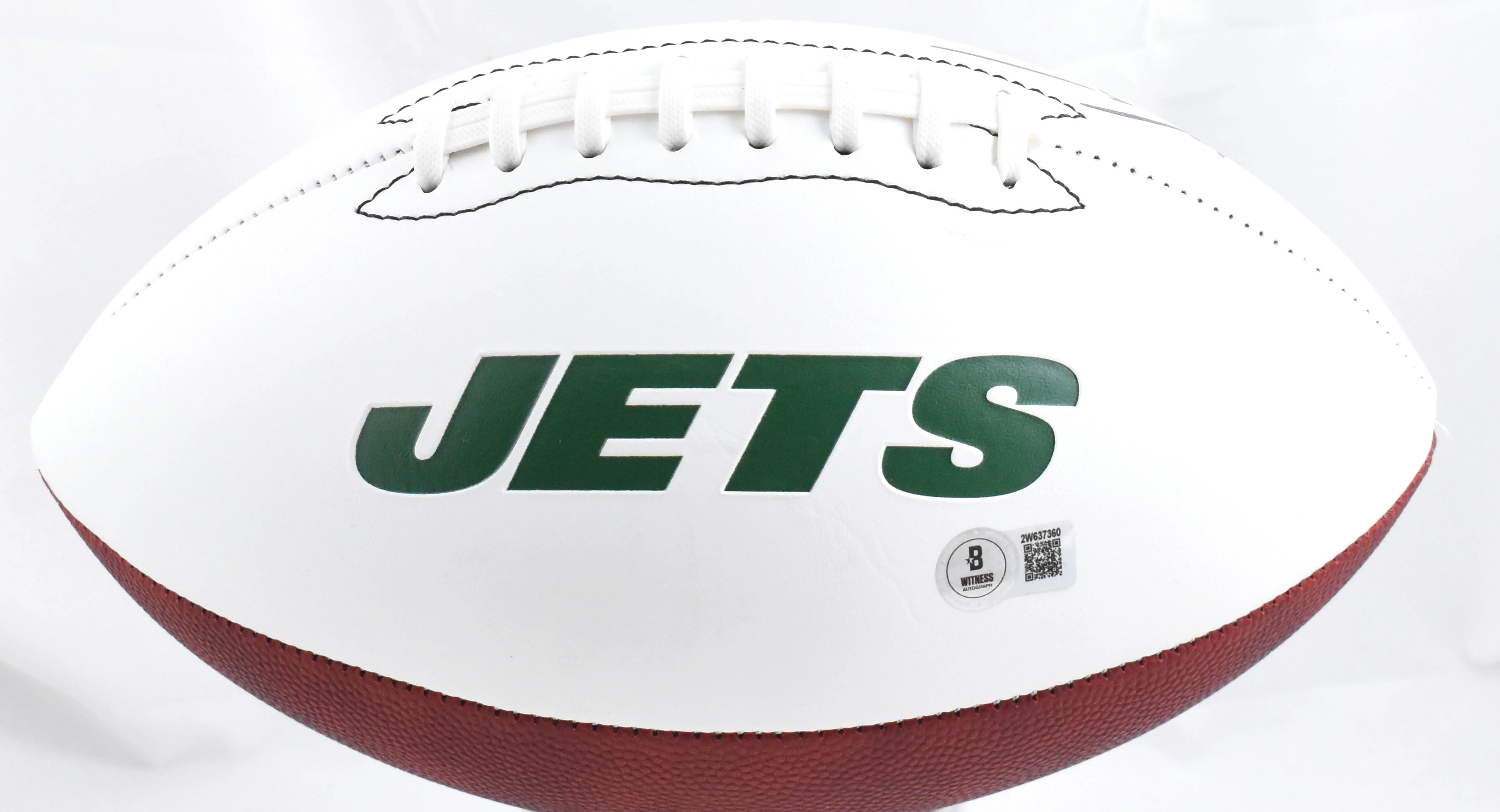 Wayne Chrebet Autographed New York Jets Logo Football- Beckett W Hologram *Black - Image 3