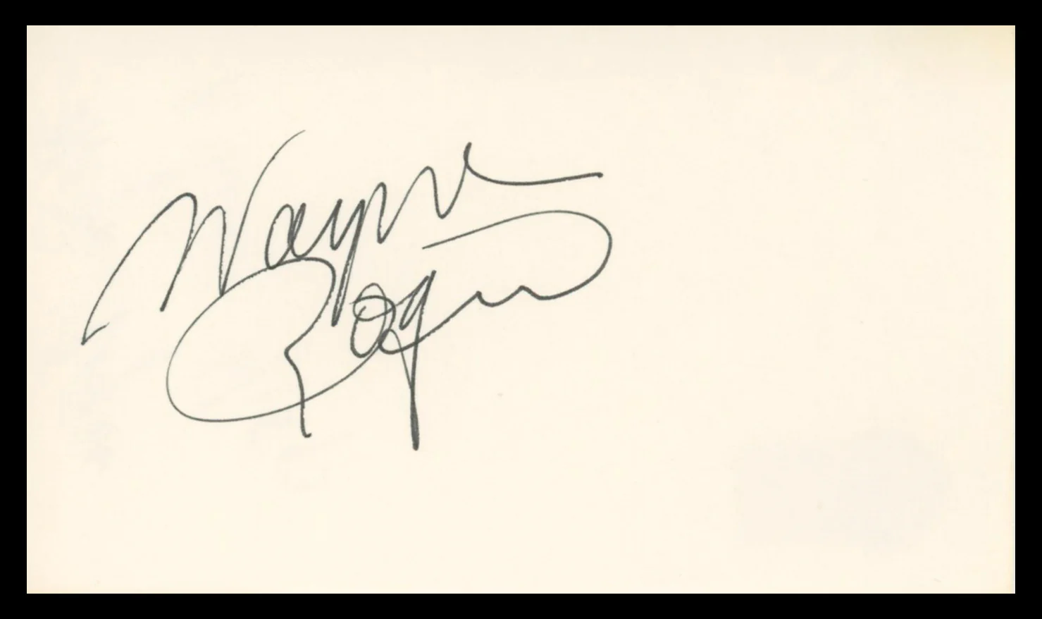 Wayne Rogers M*A*S*H Authentic Signed 3x5 Index Card Autographed BAS #BV02152