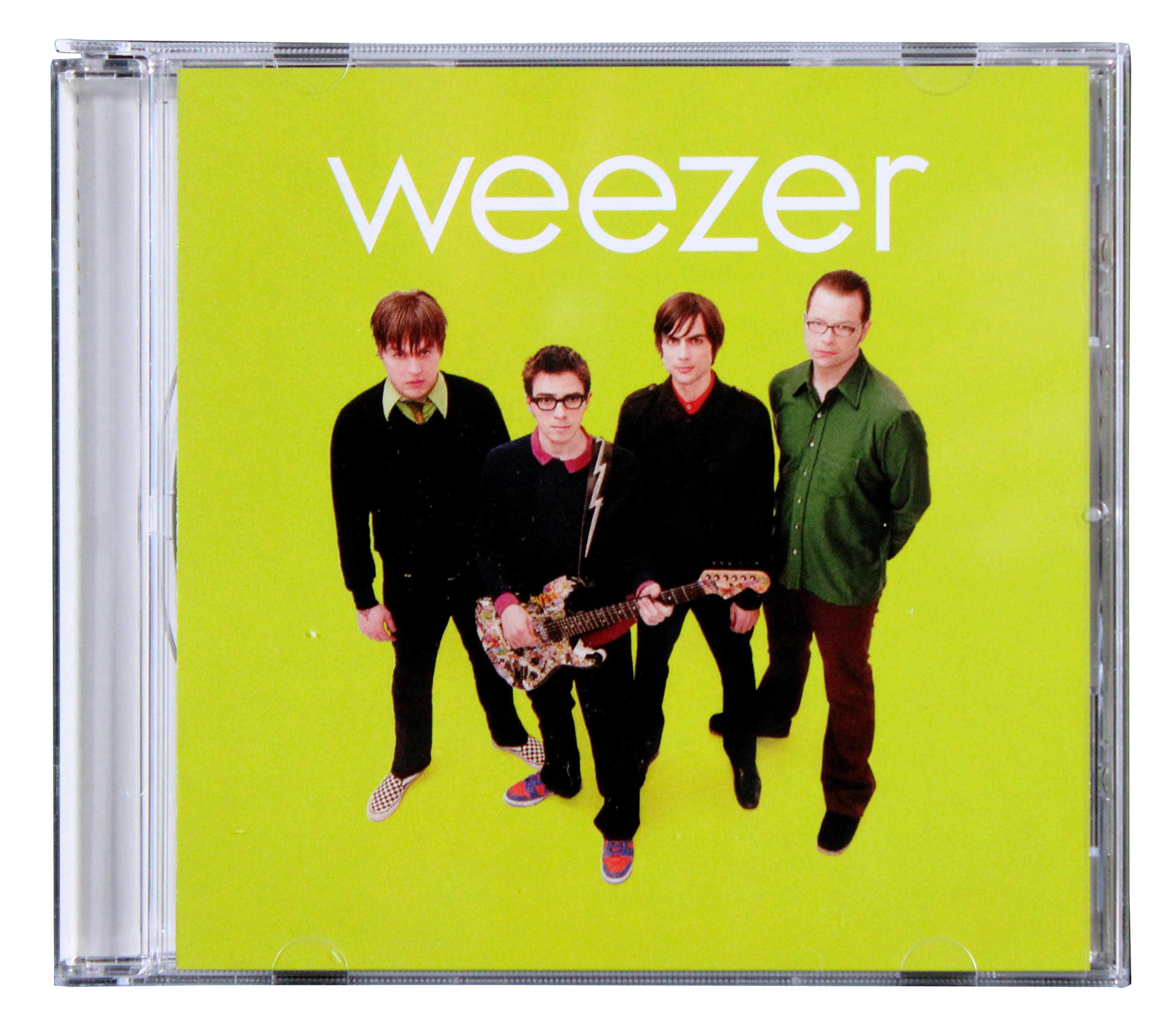 Weezer (4) Cuomo, Shriner, Bell & Wilson Signed Green Album Cd Insert JSA - Image 5