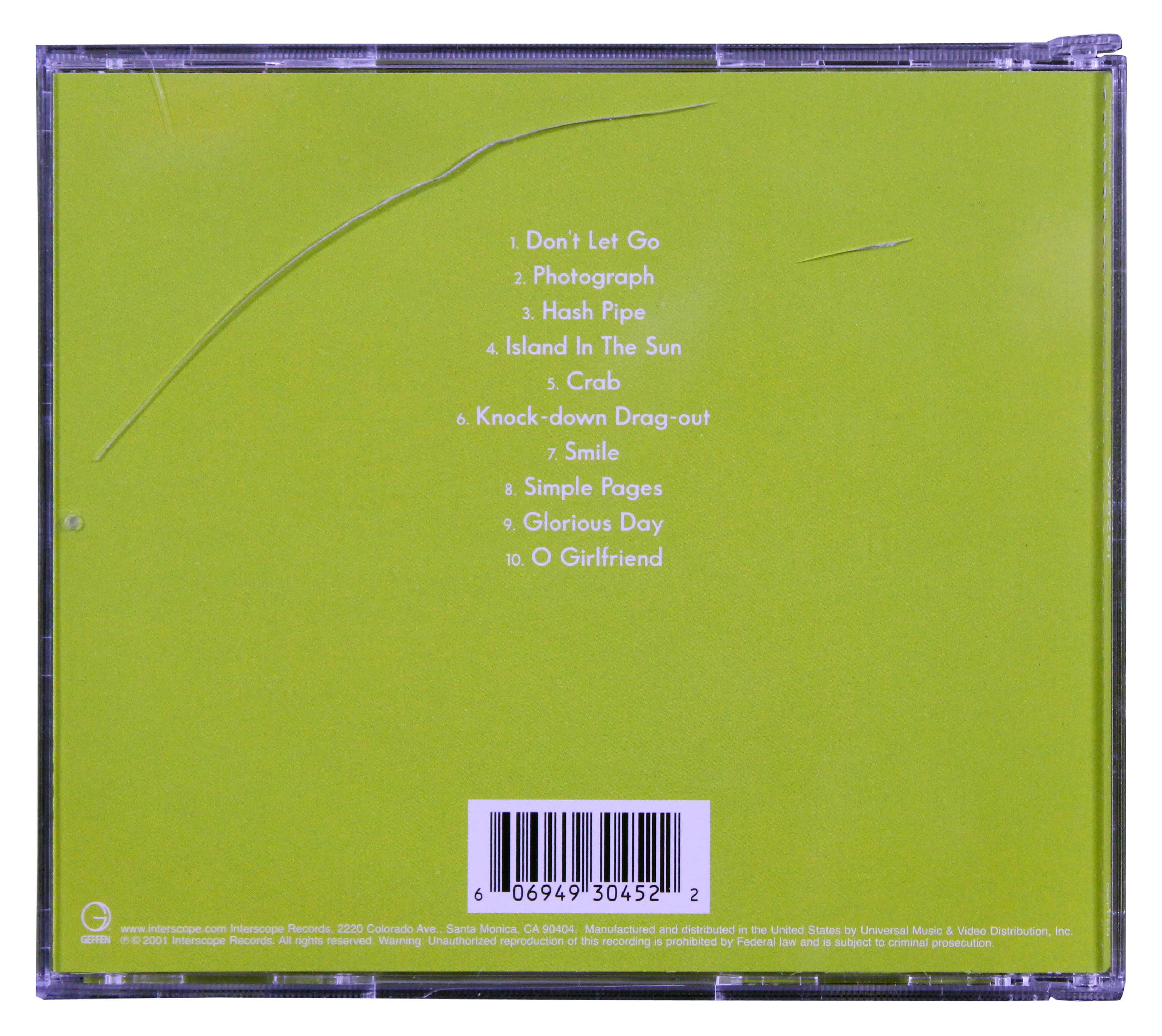 Weezer (4) Cuomo, Shriner, Bell & Wilson Signed Green Album Cd Insert JSA - Image 6