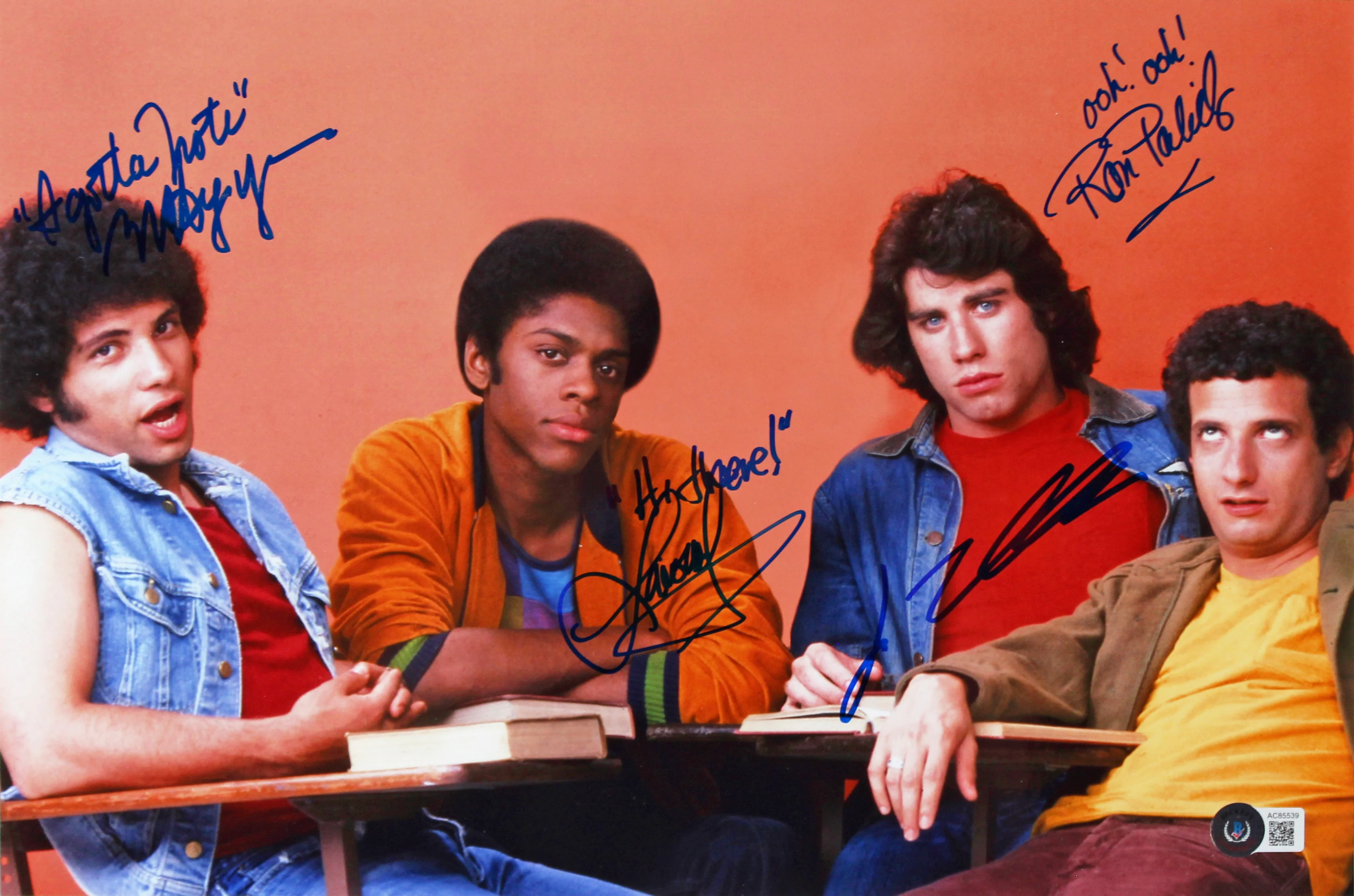 Welcome Back, Kotter (4) Travolta, Hegyes, Palillo +1 Signed 10x12.75 Photo BAS - Image 2