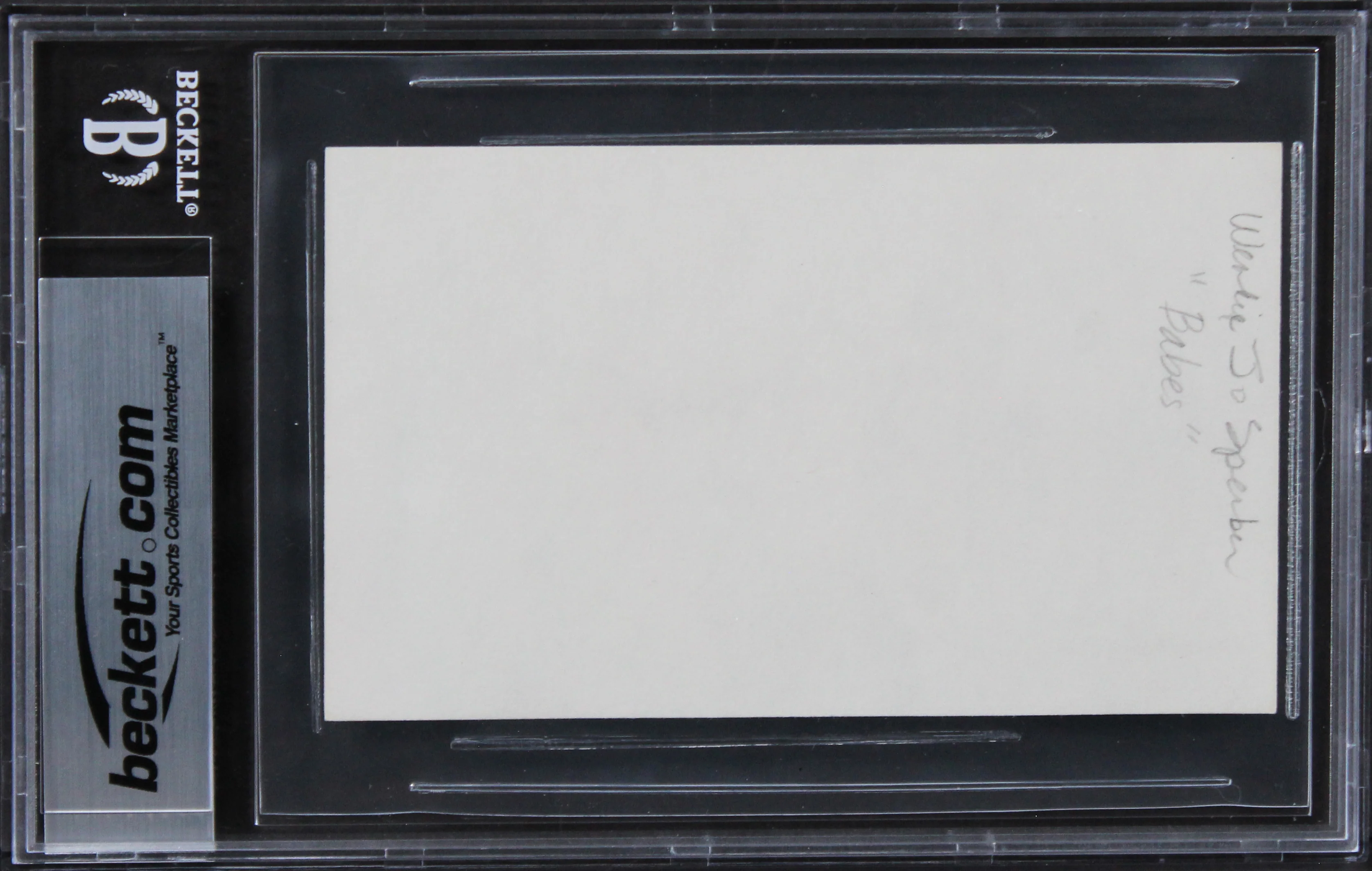 Wendie Jo Sperber Back To The Future Authentic Signed 3x5 Index Card BAS Slab 2 - Image 3