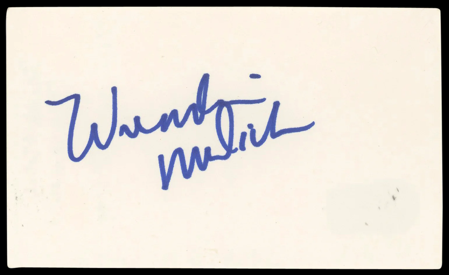 Wendie Malick Waiting... Authentic Signed 3x5 Index Card BAS #BN89169 - Image 2