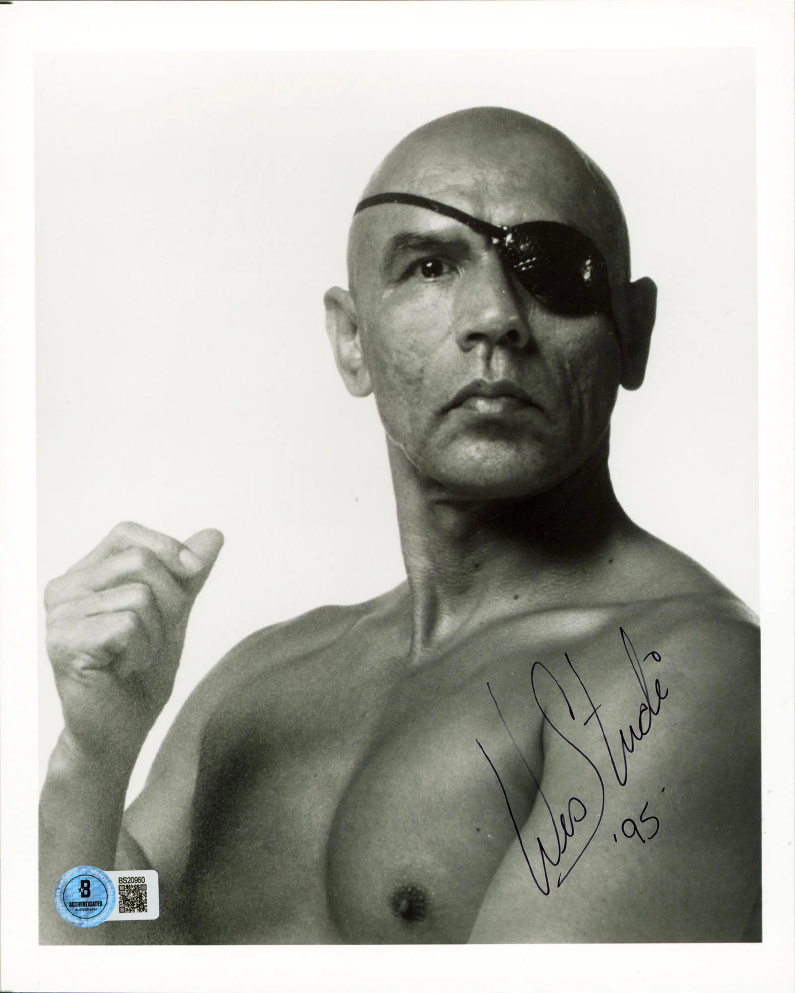 Wes Studi Street Fighter Authentic Signed 8x10 Vertical Photo BAS #BS20960 - Image 2