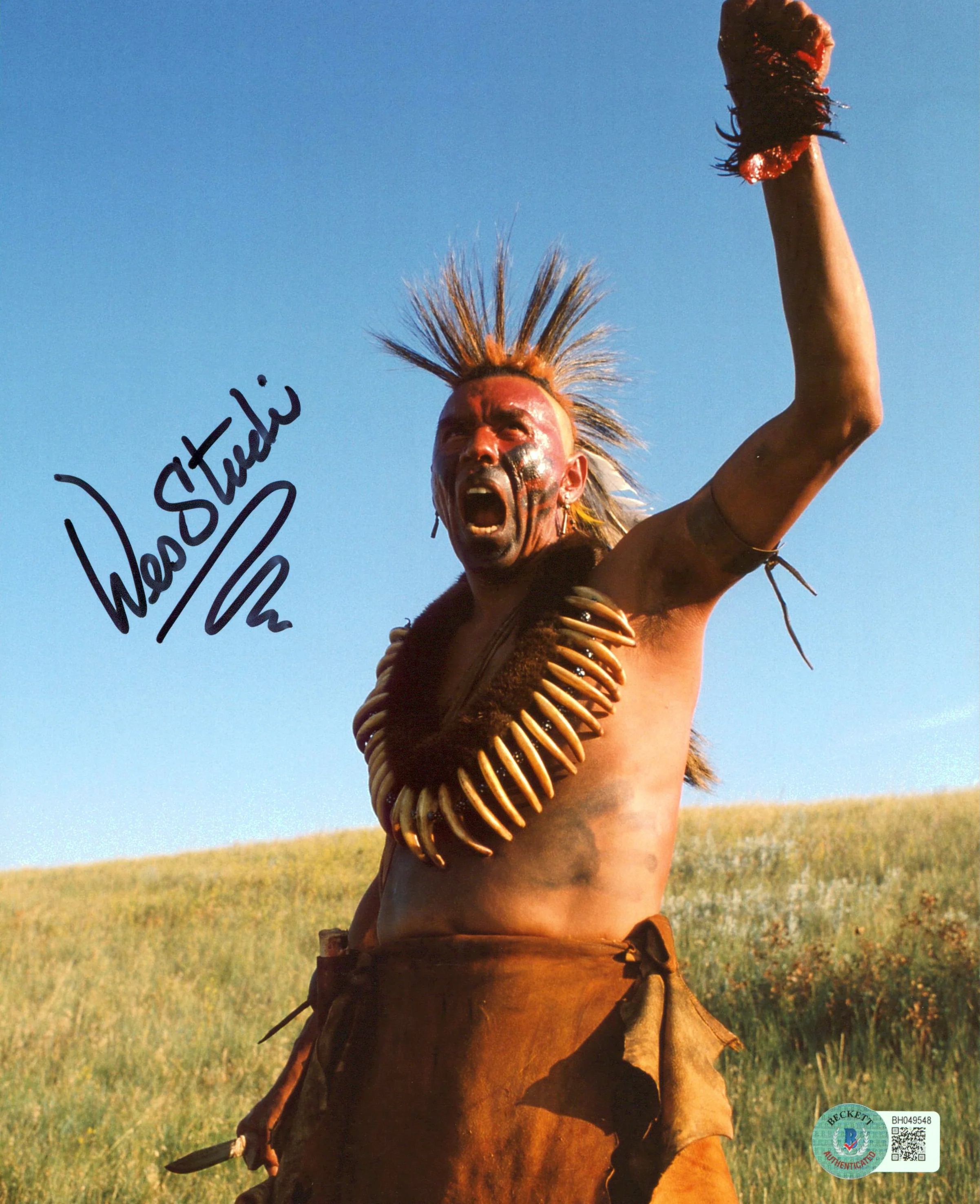 West Studi The Last of the Mohicans Authentic Signed 8x10 Photo BAS #BH049548 - Image 2