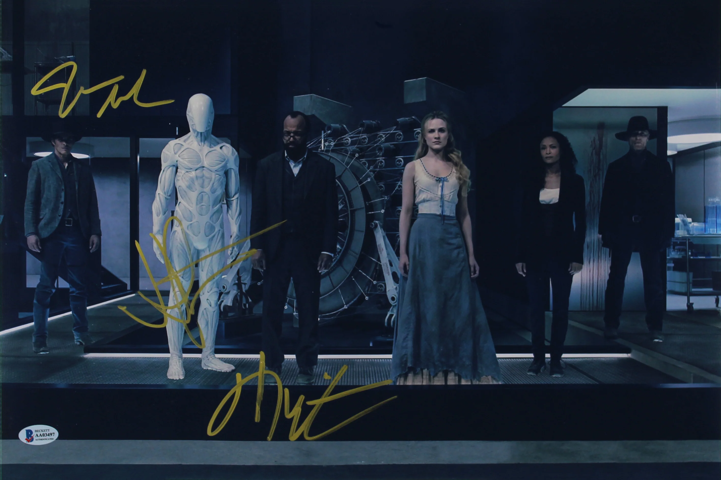 Westworld (3) Abrams, Wright & Marsden Authentic Signed 12x18 Photo BAS #AA03497 - Image 2