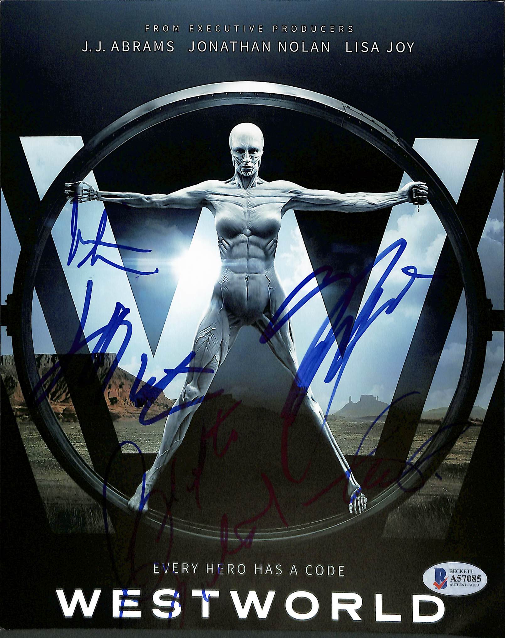 Westworld (5) Wright, Sarafyan, Woodward +2 Signed 8x10 Photo BAS #A57085 - Image 2