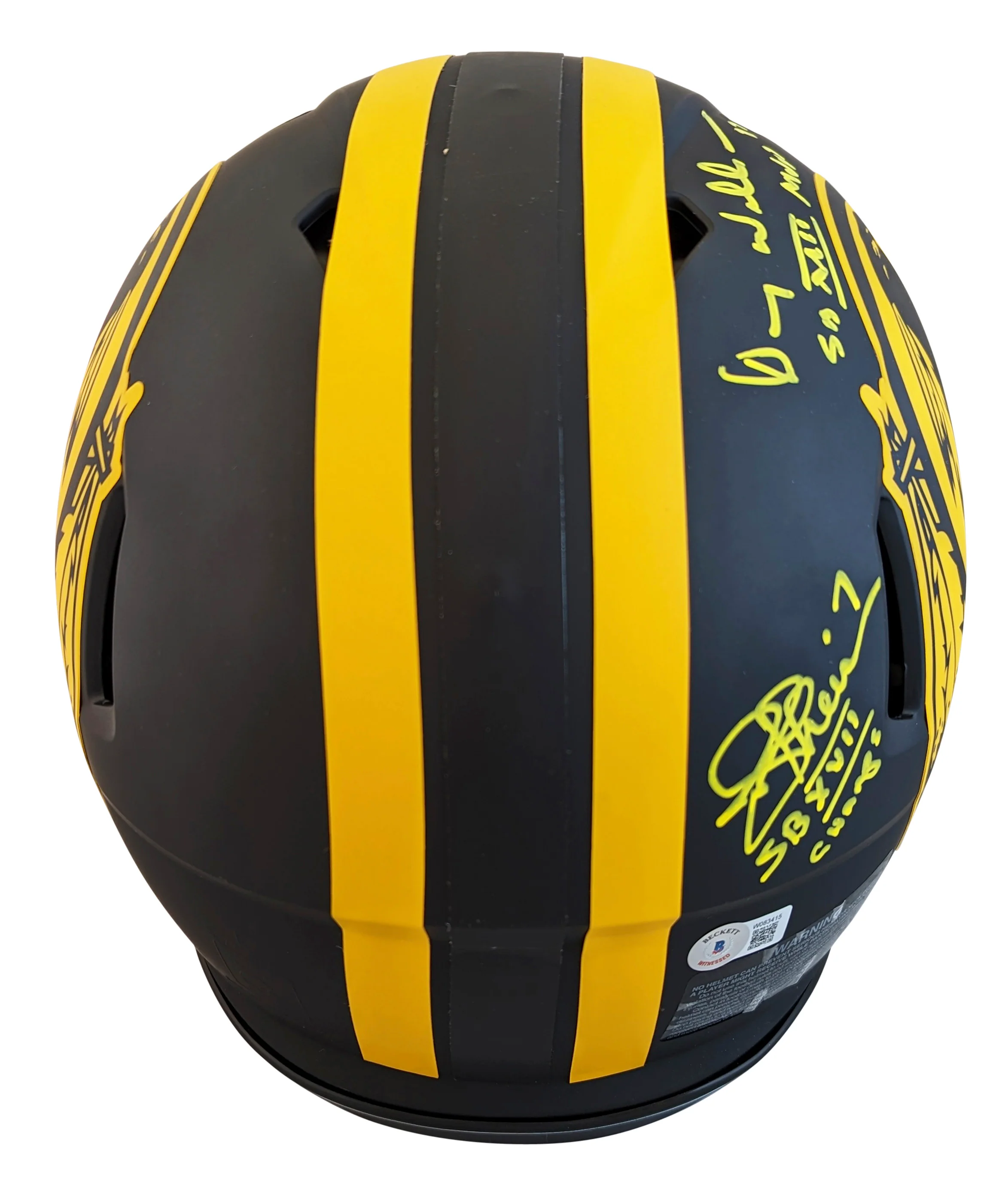 WFT SB QBs (3) Signed Eclipse Full Size Speed Proline Helmet W/ Case BAS Witness - Image 4