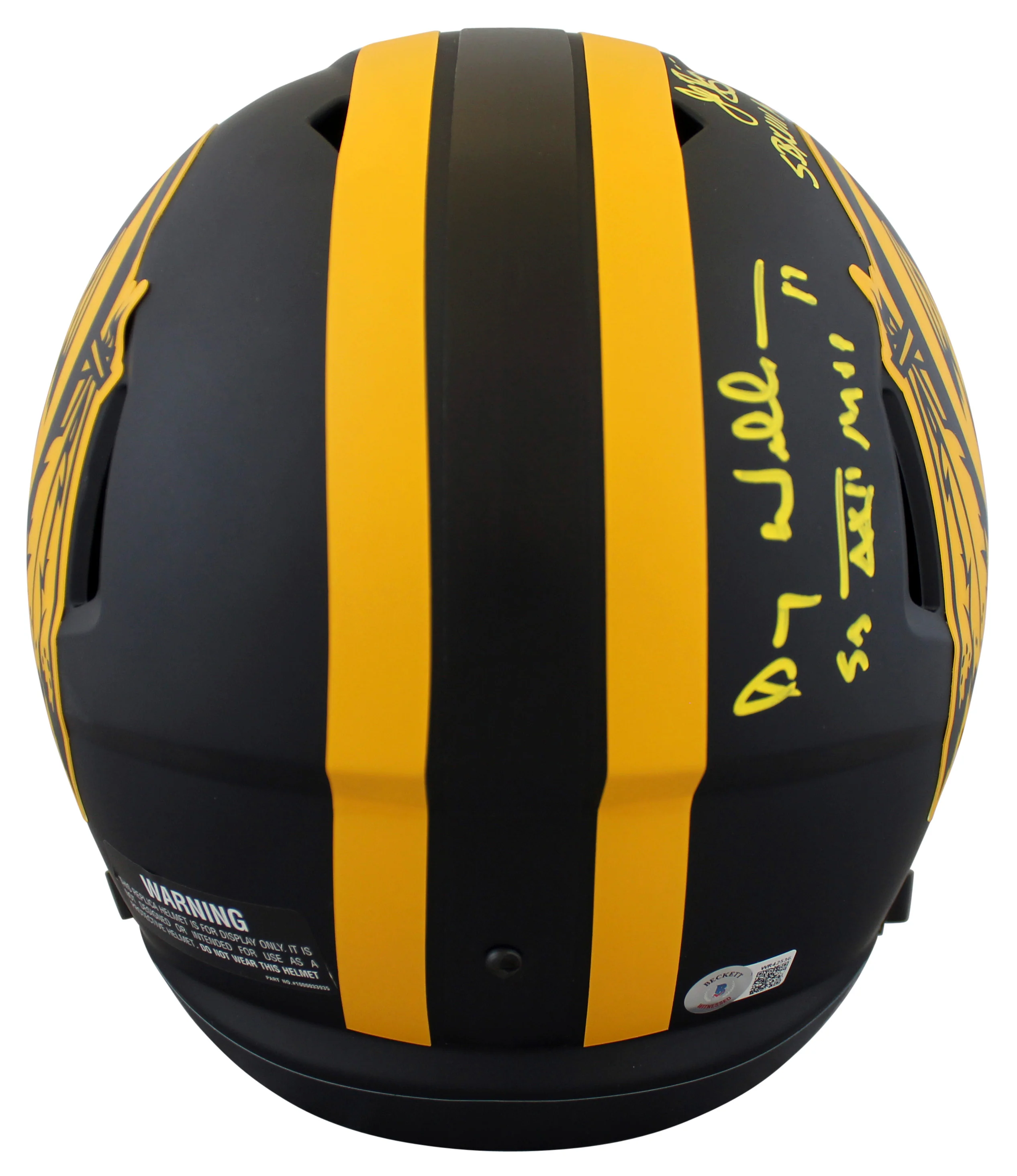 WFT Williams, Rypien & Riggins Signed Eclipse F/S Speed Rep Helmet W/ Case BAS W - Image 4
