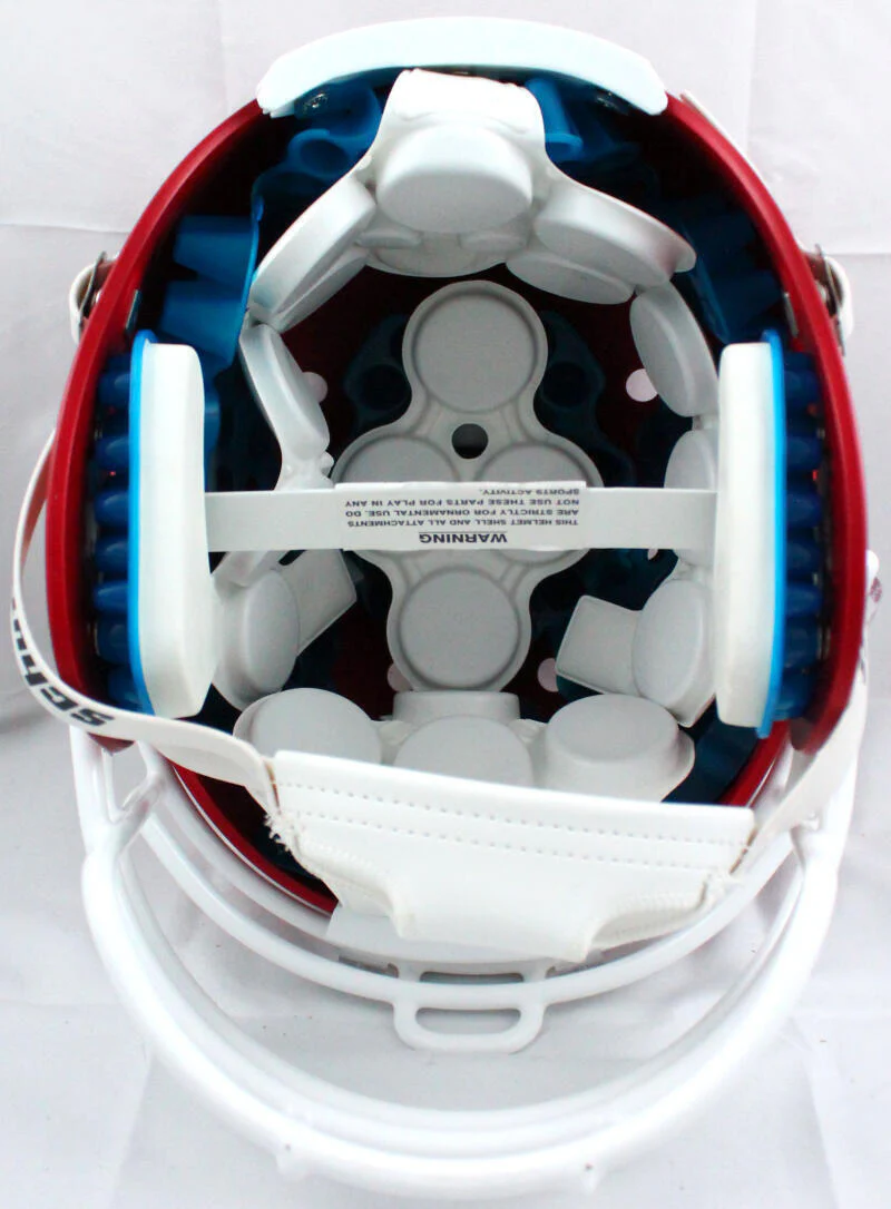 White Owens Sims Autographed OU F/S Schutt Authentic Helmet w/Insc - JSA W Auth - Image 7
