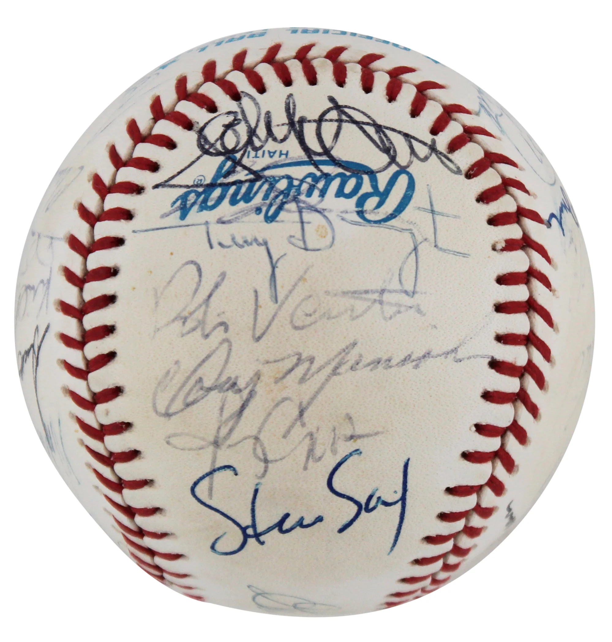 White Sox (25) Sax, Ventura, Cora, Thigpen Signed Oal Baseball BAS #AD64013 - Image 2