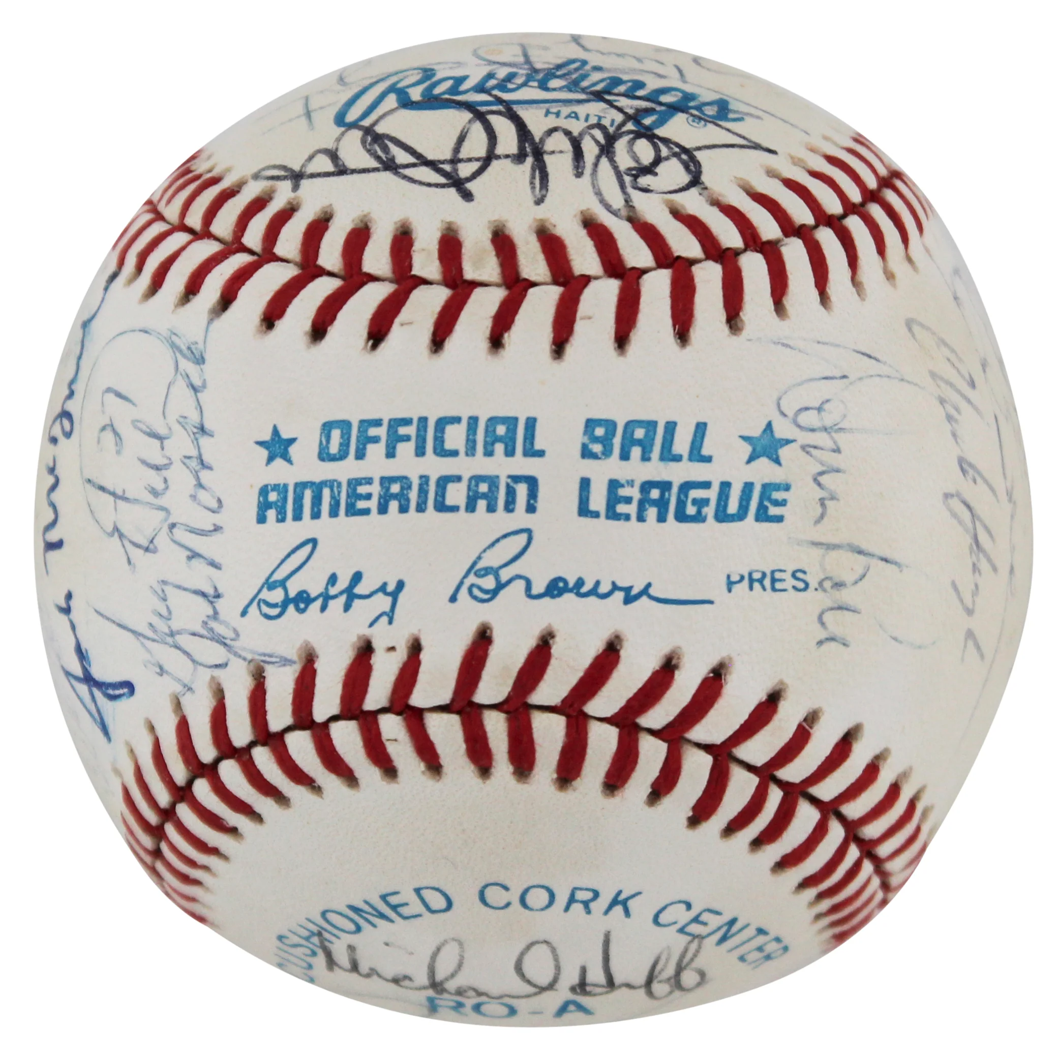 White Sox (25) Sax, Ventura, Cora, Thigpen Signed Oal Baseball BAS #AD64013 - Image 7