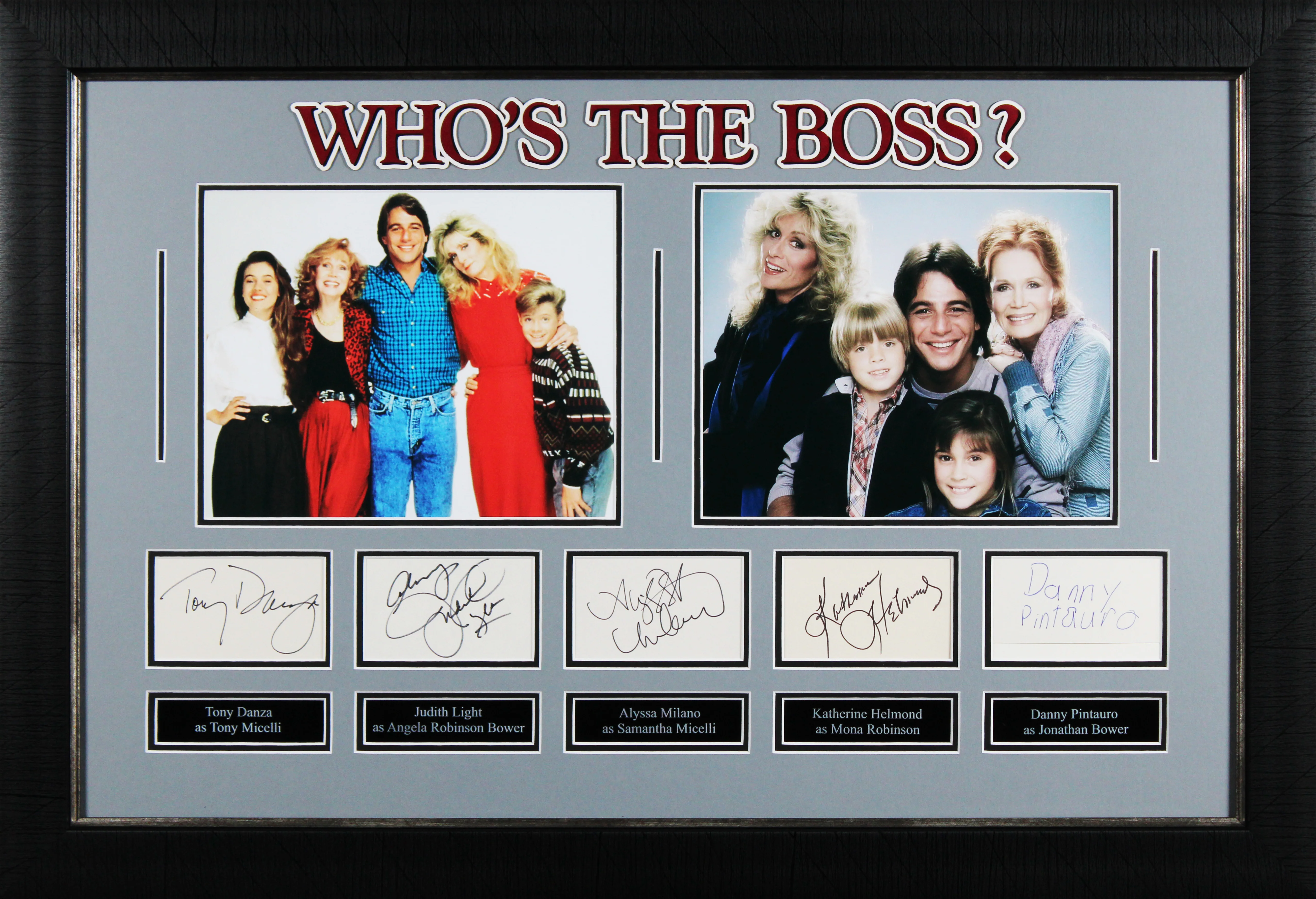 Who's the Boss? (5) Milano, Danza, Light, Helmond +1 Signed Framed Display BAS - Image 2