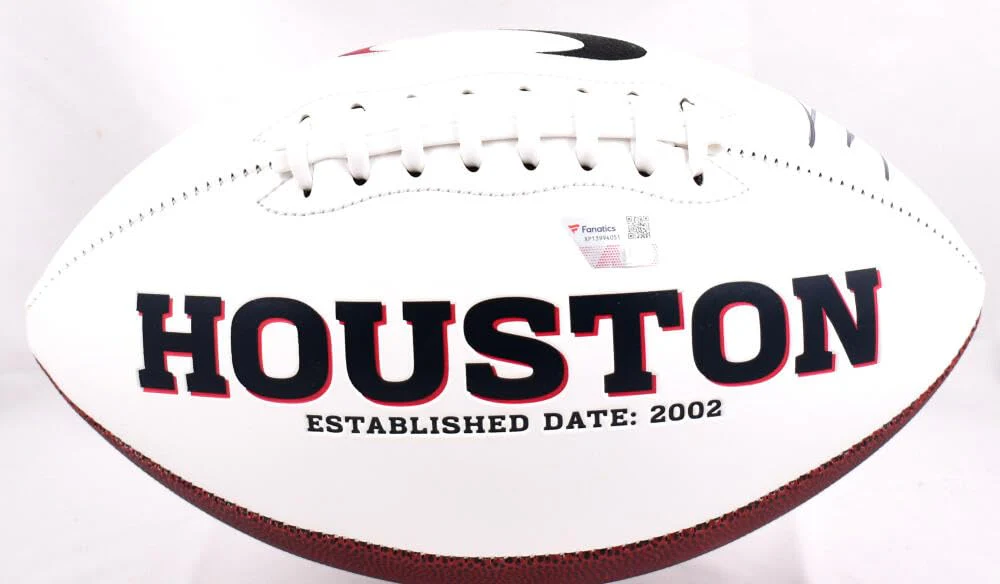 Will Anderson Autographed Houston Texans Logo Football- Fanatics *Black - Image 7