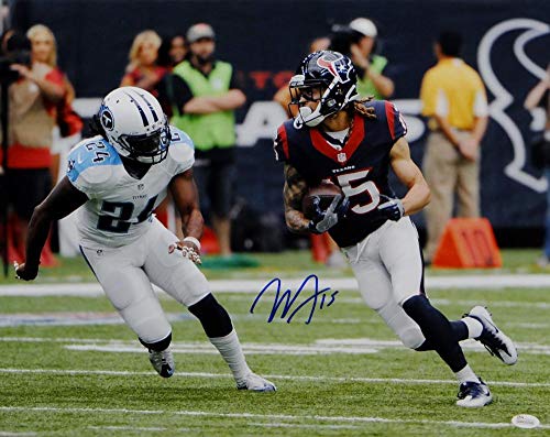 Will Fuller Autographed Texans 16x20 Running vs Titans Photo- JSA W Auth *Blue - Image 3