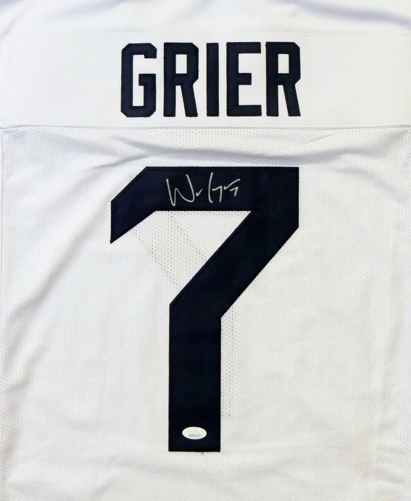 Will Grier Autographed White College Style Jersey - JSA W Auth *Silver - Image 2