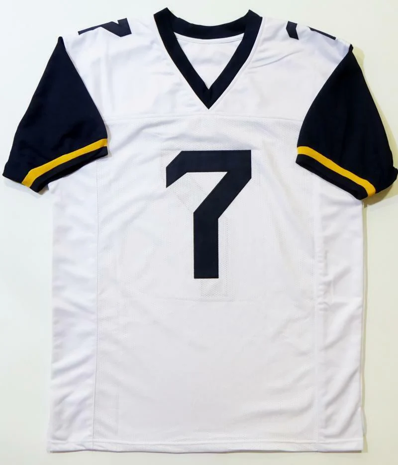 Will Grier Autographed White College Style Jersey - JSA W Auth *Silver - Image 3