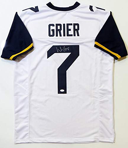 Will Grier Autographed White College Style Jersey - JSA W Auth *Silver - Image 4