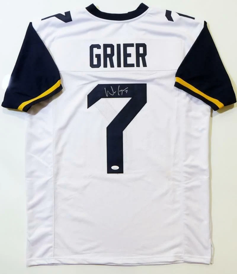 Will Grier Autographed White College Style Jersey - JSA W Auth *Silver - Image 7
