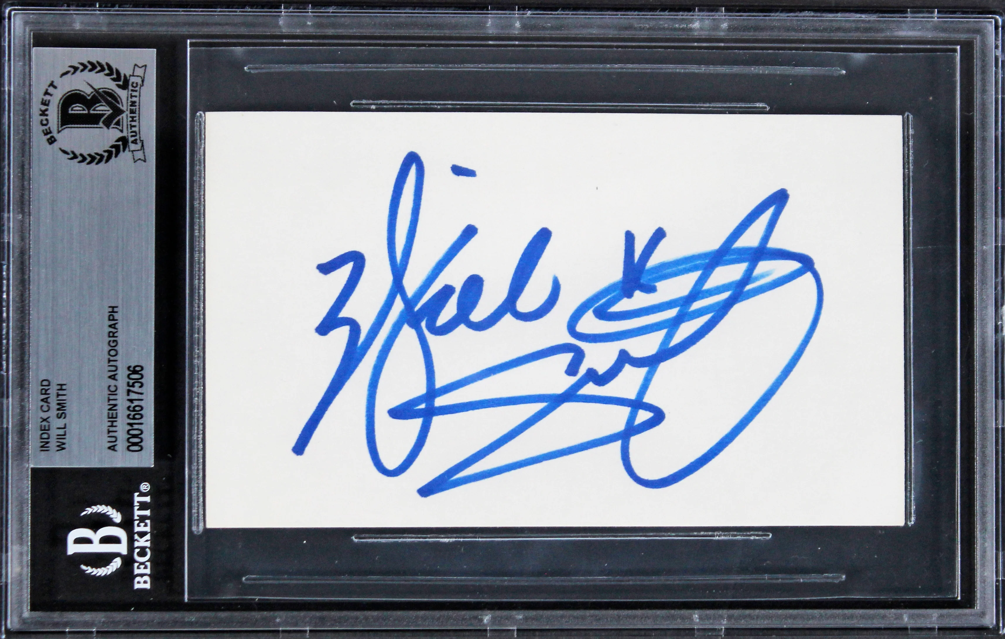 Will Smith Fresh Prince of Bel-Air Authentic Signed 3x5 Index Card BAS Slabbed