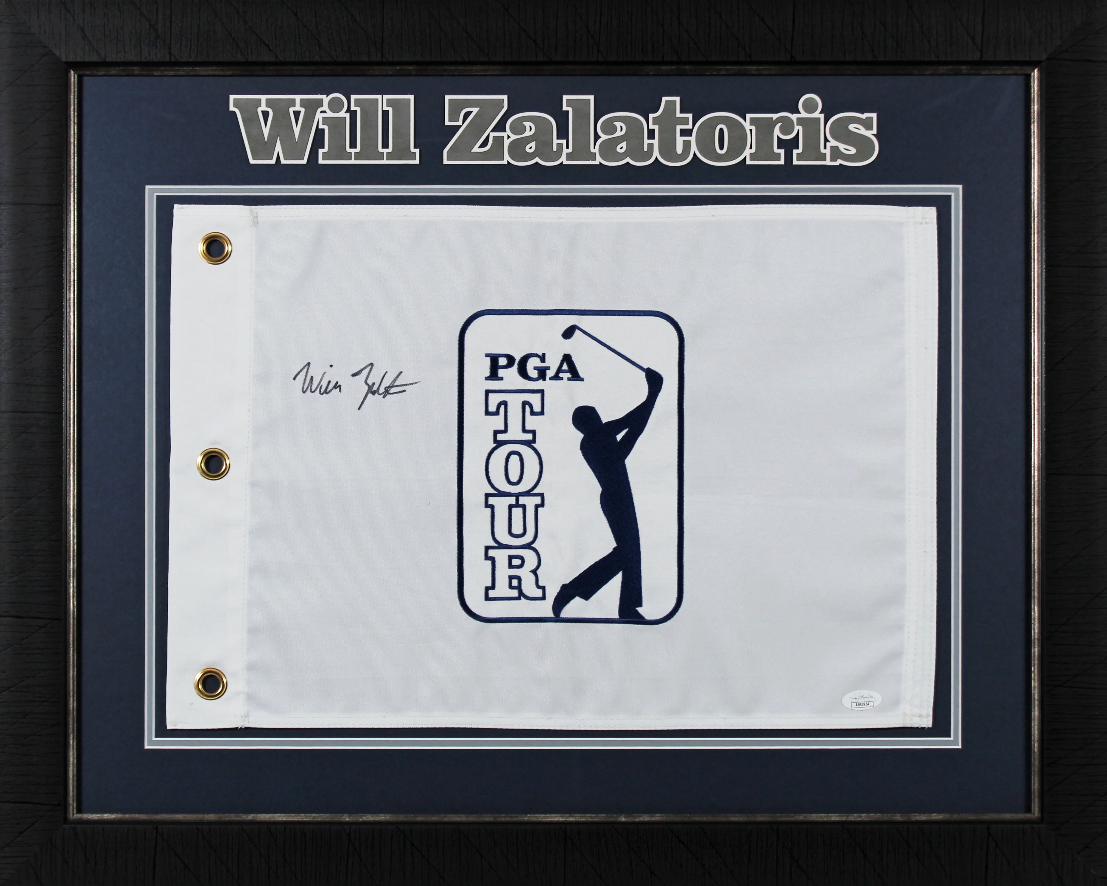 Will Zalatoris Authentic Signed & Framed PGA TOUR Pin Flag JSA #AN43954 - Image 2