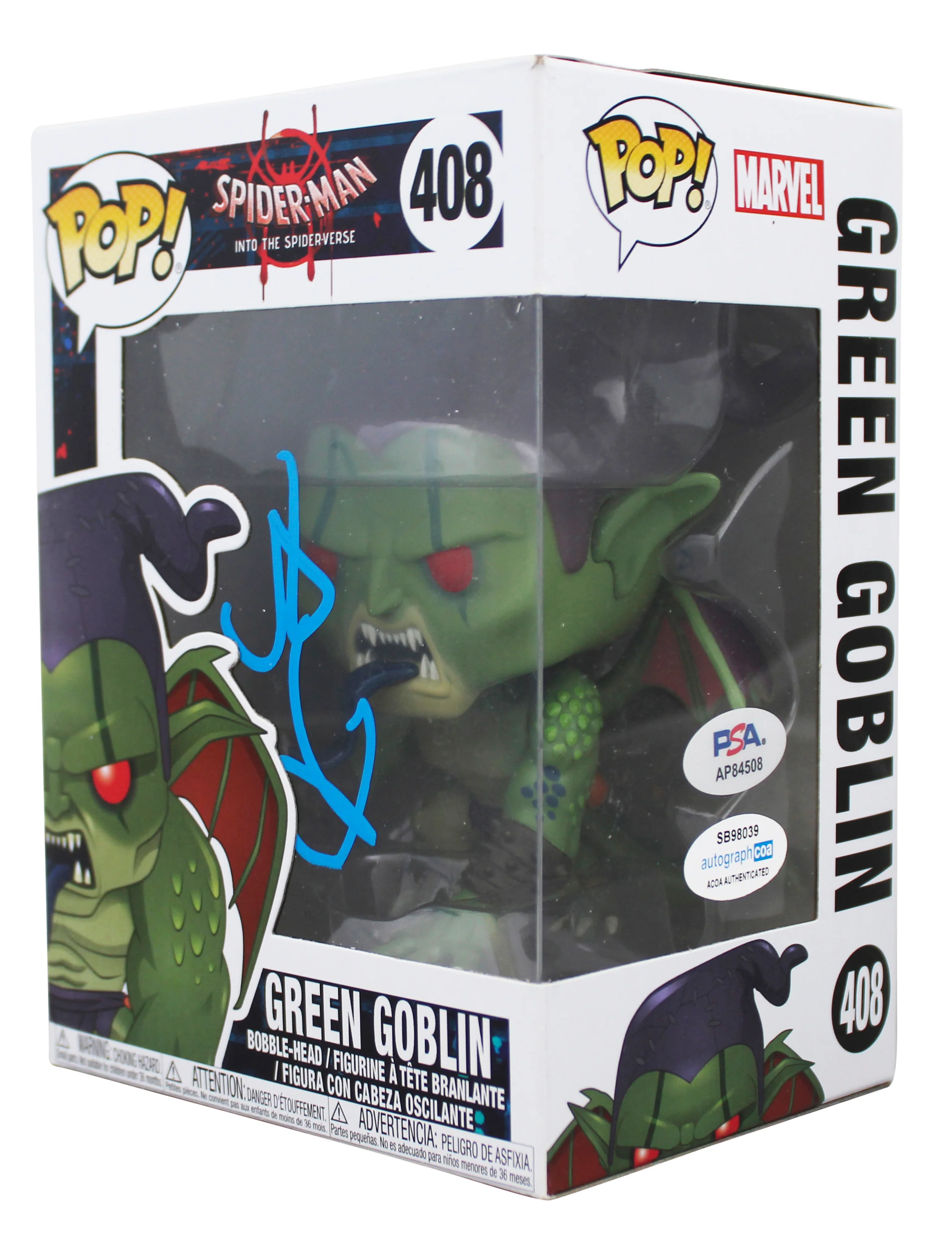 Willem Dafoe Signed Green Goblin #408 Funko Pop Vinyl Figure PSA/DNA #AP84508 - Image 3