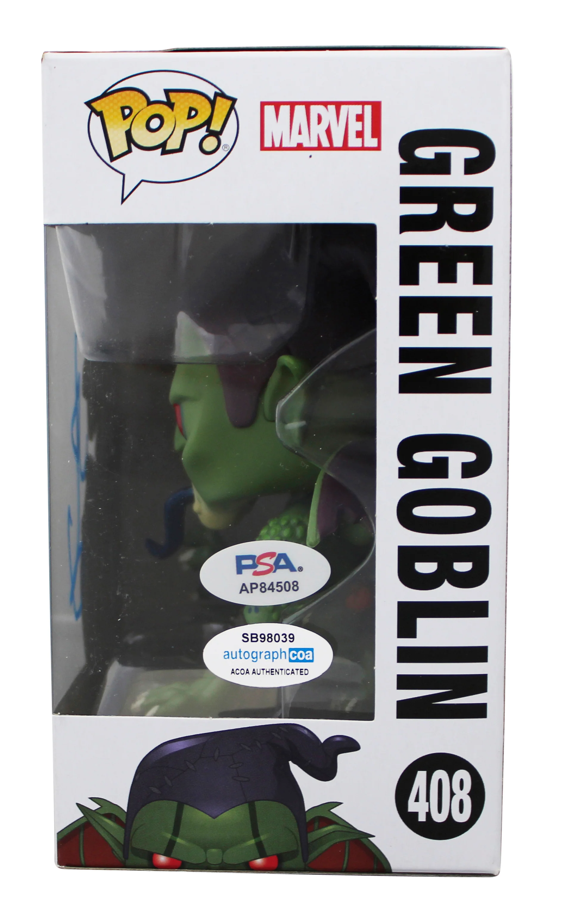 Willem Dafoe Signed Green Goblin #408 Funko Pop Vinyl Figure PSA/DNA #AP84508 - Image 4
