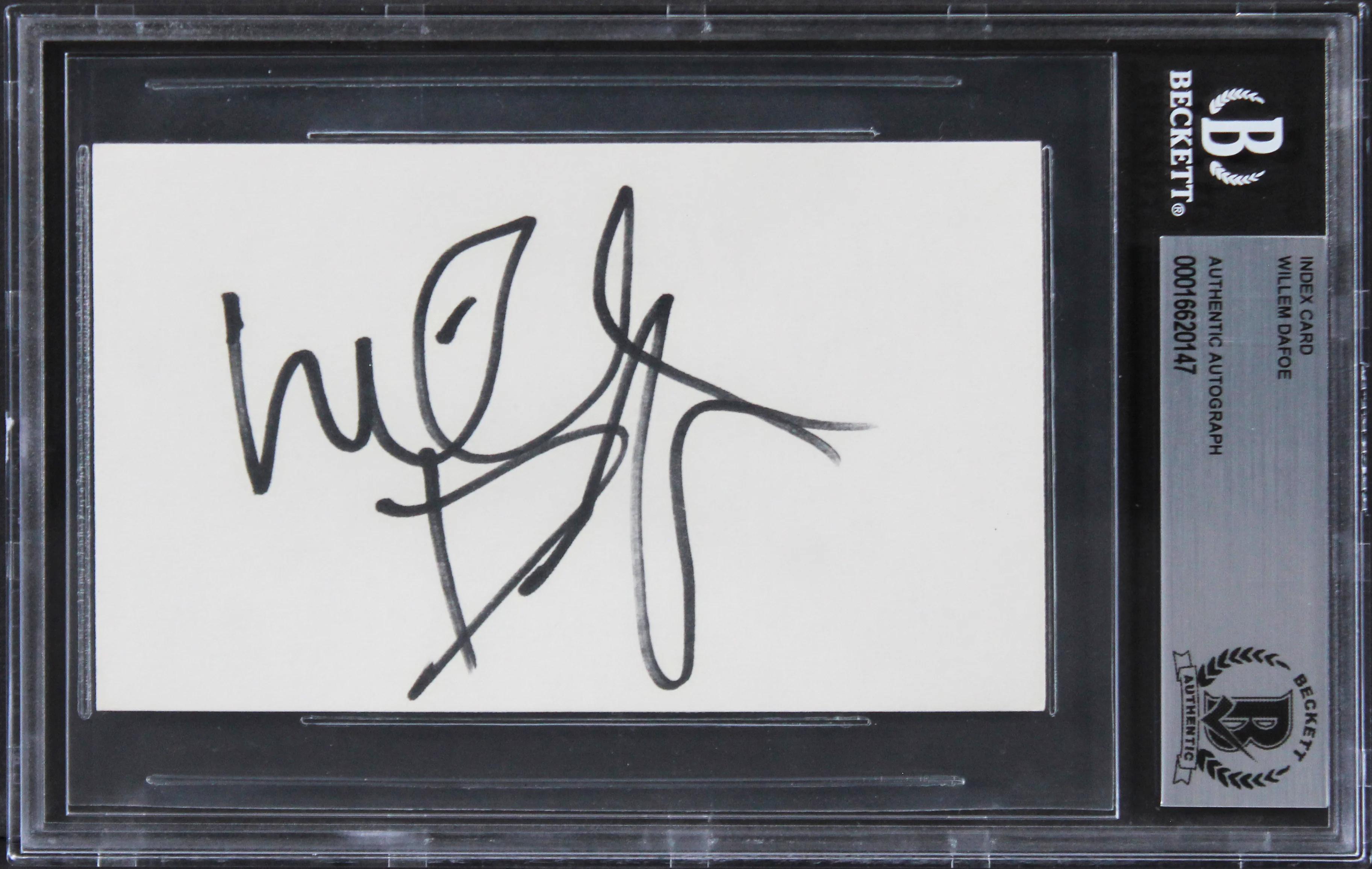 Willem Dafoe Spider-Man Authentic Signed 3x5 Index Card BAS Slabbed 1 - Image 2